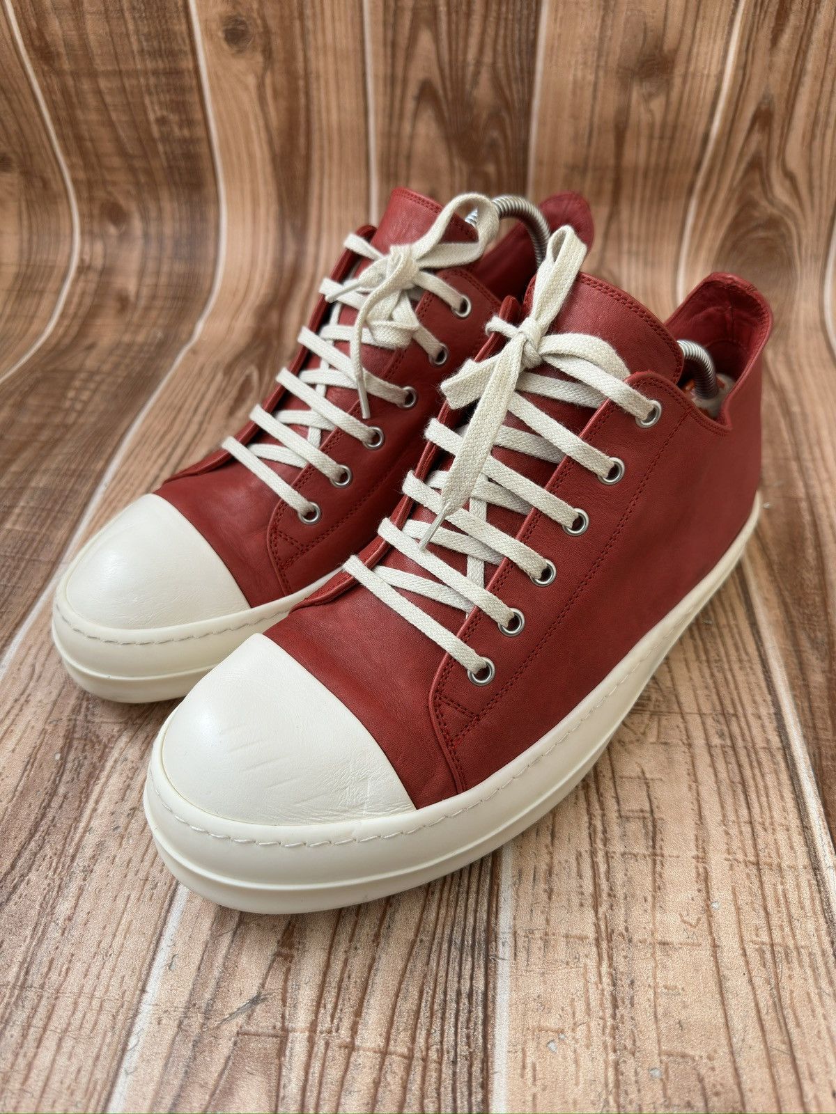 Rick Owens Rick Owens Ramone Low Cardinal Red. Size US 9 / EU 42 - 1 Thumbnail