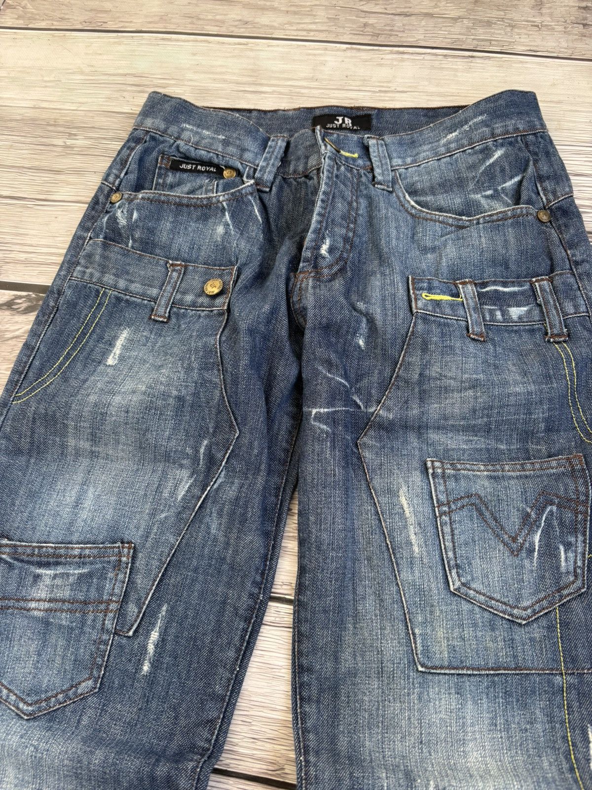 Hysteric Glamour × Vintage Crazy Distressed Balenciaga Chrome Hearts Style Dirty Jeans Size US 32 / EU 48 - 2 Thumbnail