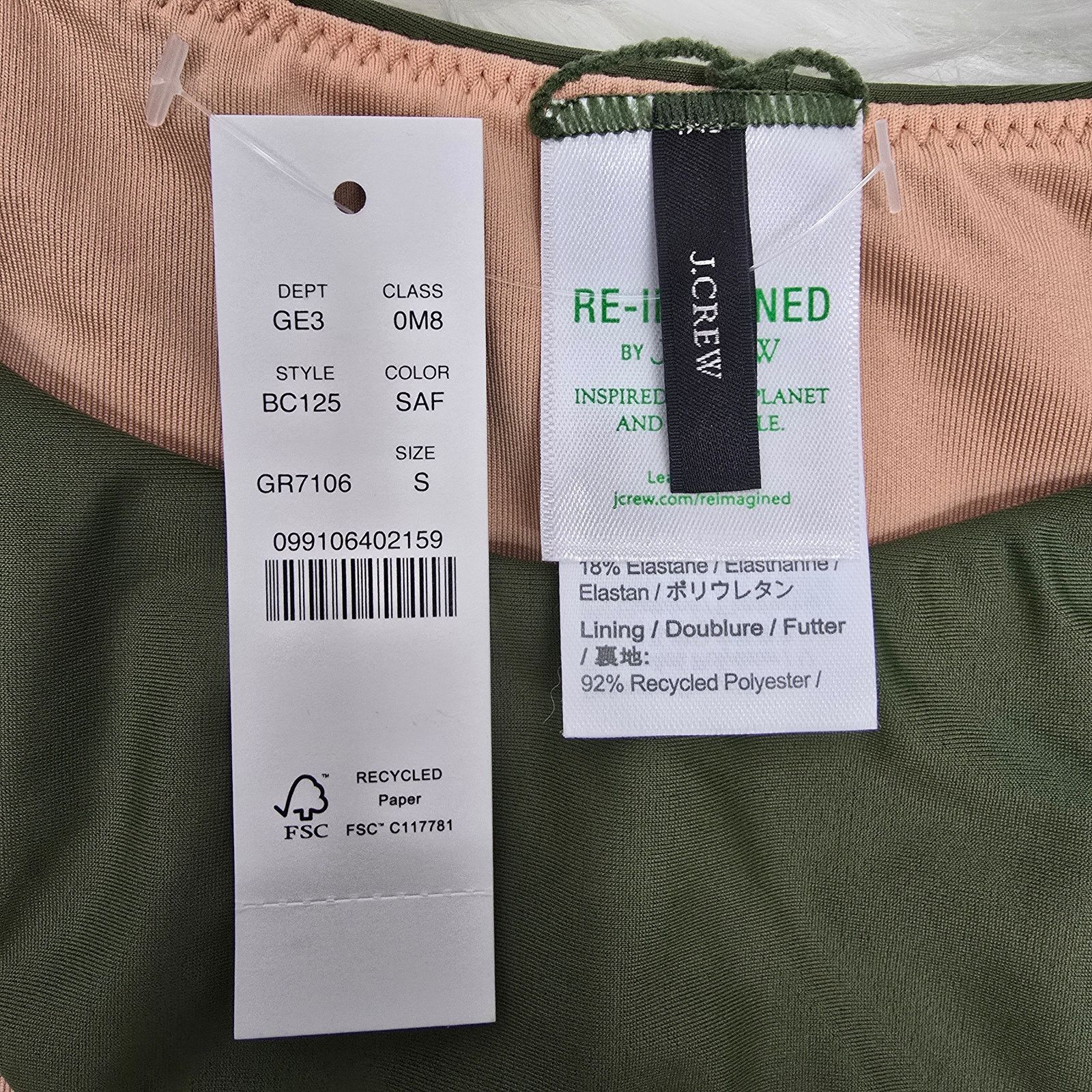 J.Crew NWT J. Crew Curved Waist Cheeky Bikini Bottoms Size S BC125 Size ONE SIZE - 6 Thumbnail