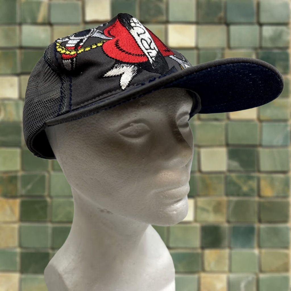 Ed Hardy VINTAGE Ed Hardy Trucker Hat OS Anchor Heart Embroidered Y2K Christian Audigier Size ONE SIZE - 1 Thumbnail