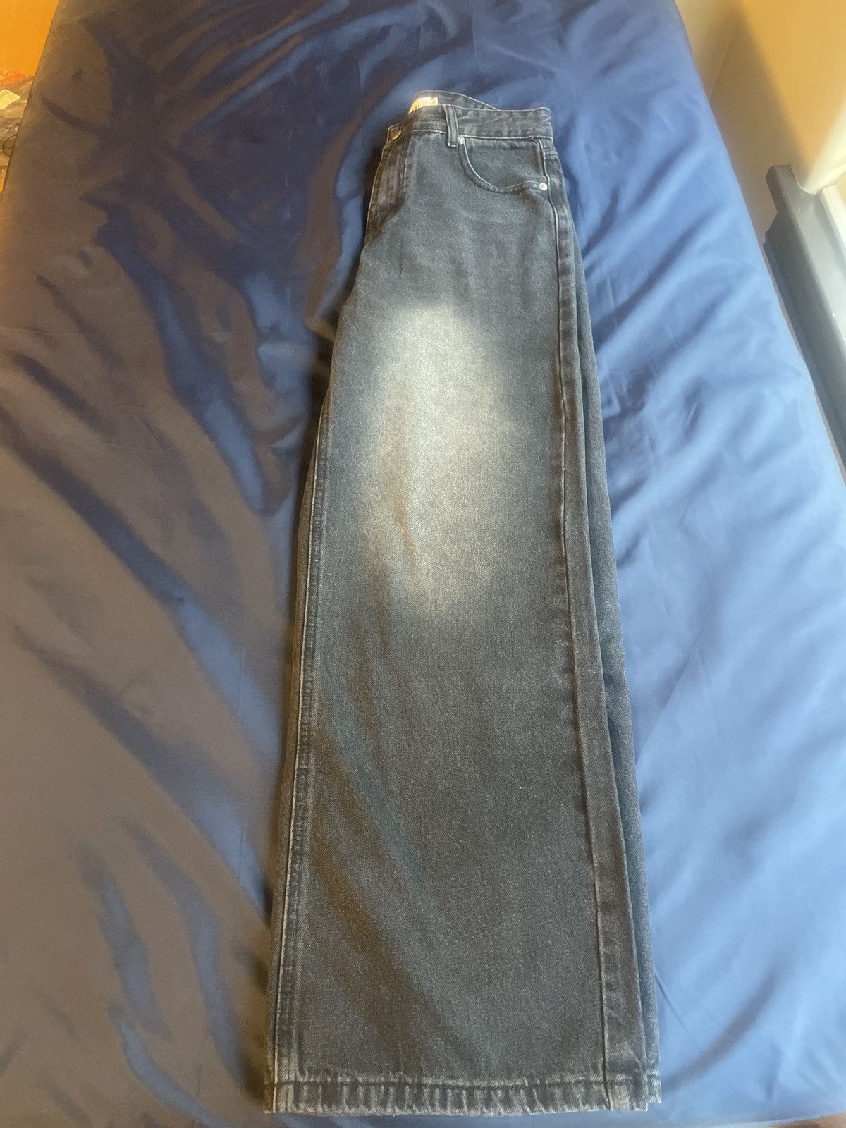Vintage Black Baggy Washed Denim Jeans Size US 29 - 3 Thumbnail