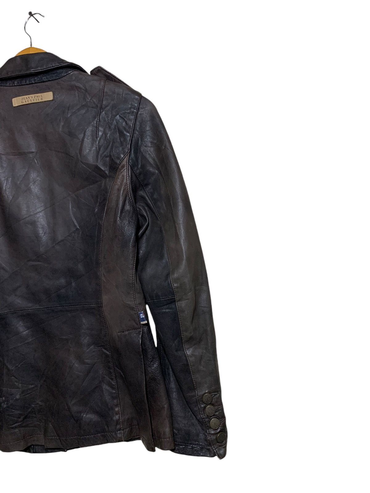 Jean Paul Gaultier 🔥J.P.G LEATHER JACKETS DARK BROWN Size M / US 6-8 / IT 42-44 - 8 Thumbnail