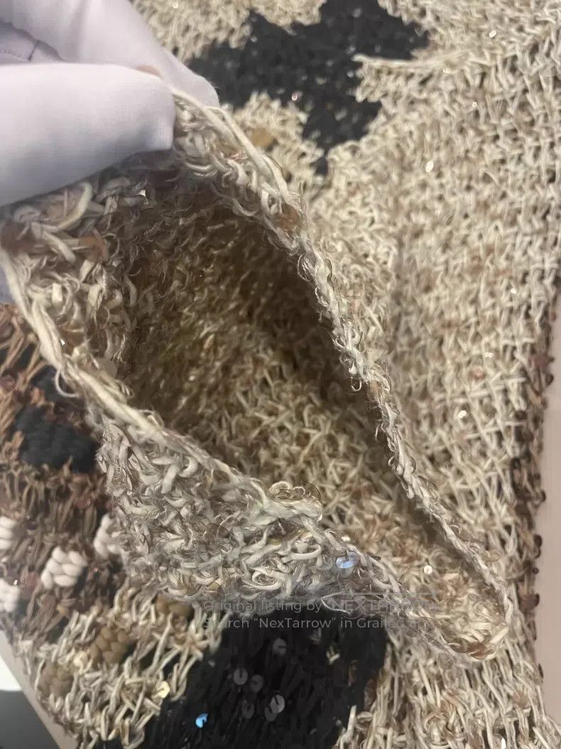 Brunello Cucinelli Brunello Cucinelli Beige mixed color sequin cotton and pol Size 3XL / US 20-22 - 7 Thumbnail