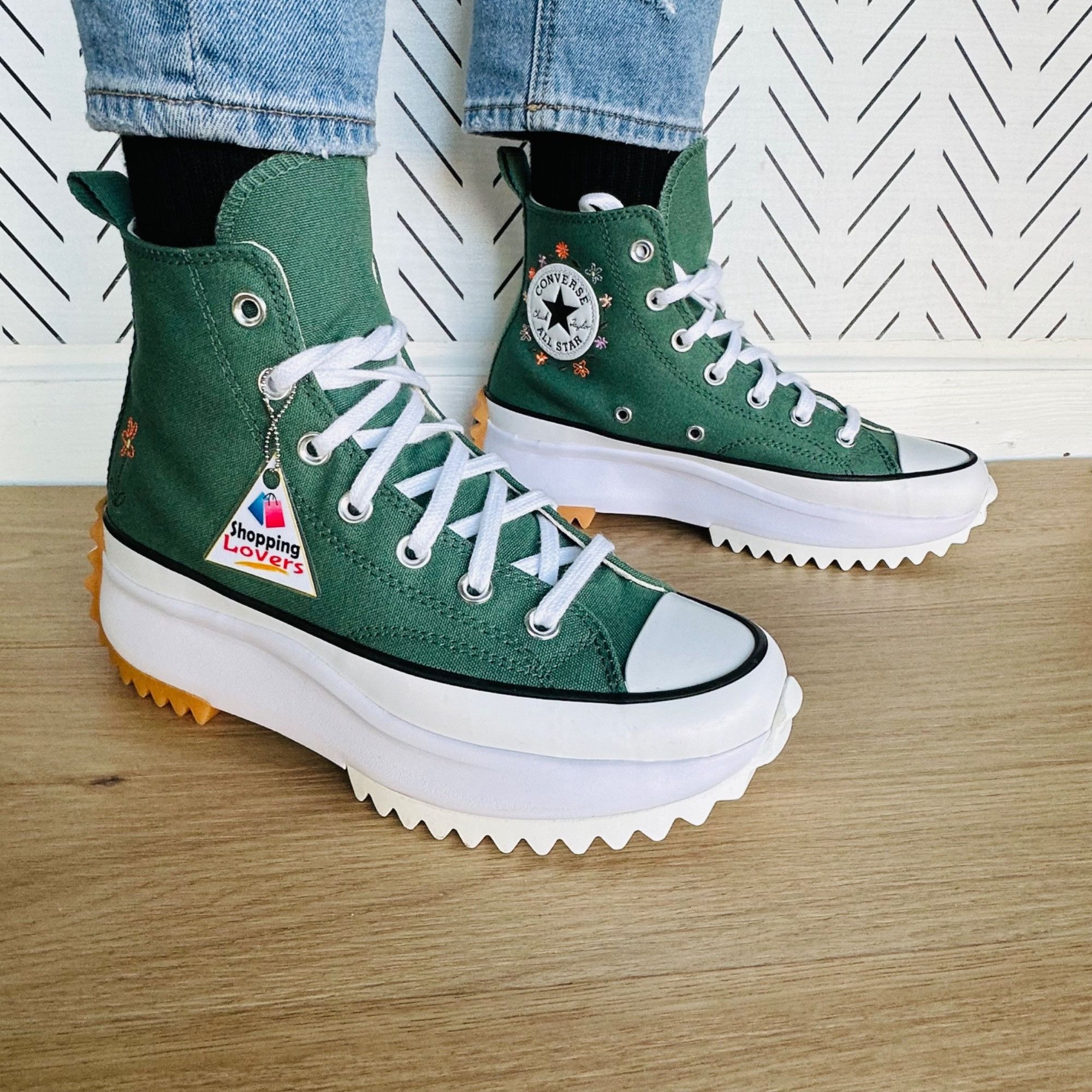 Converse ⭐Converse Run Star Hike Hi Platform 6.5 Women Shoes Floral G Size US 6.5 / IT 36.5 - 2 Thumbnail