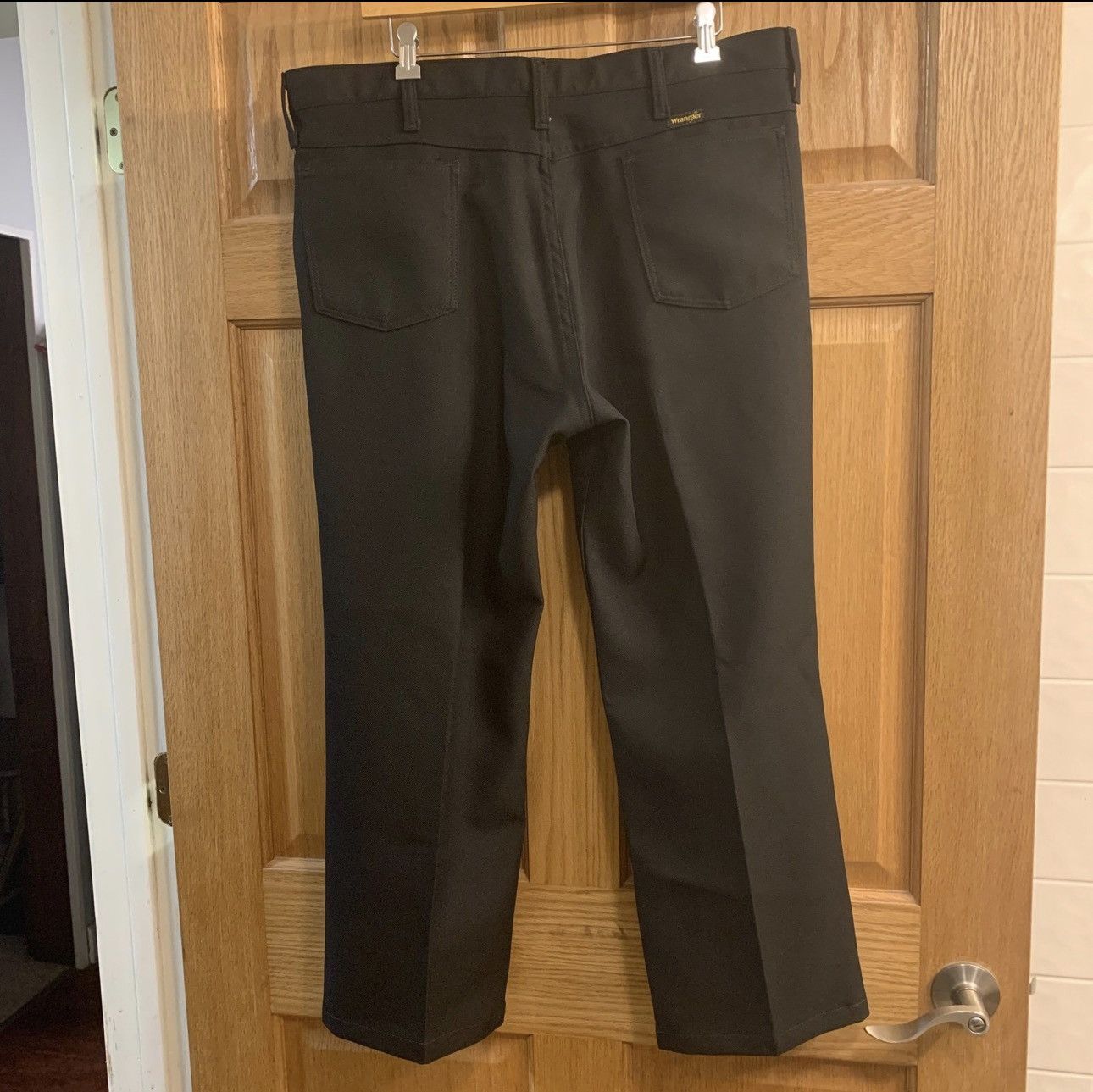 Wrangler Vtg Wrangler Pant Mens 37X26 Black Bootcut Polyester Western Size US 37 - 2 Thumbnail