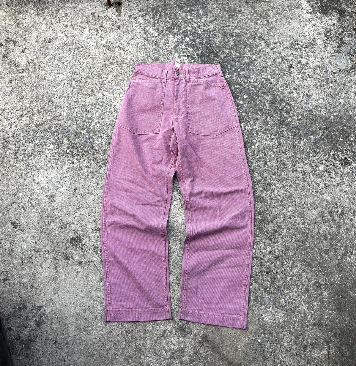 Japanese Brand 💥BLUE WAY TROUSERS VTG WORKWEAR HICKORY BELT CARPENTER PANT Size US 33 - 1 Thumbnail