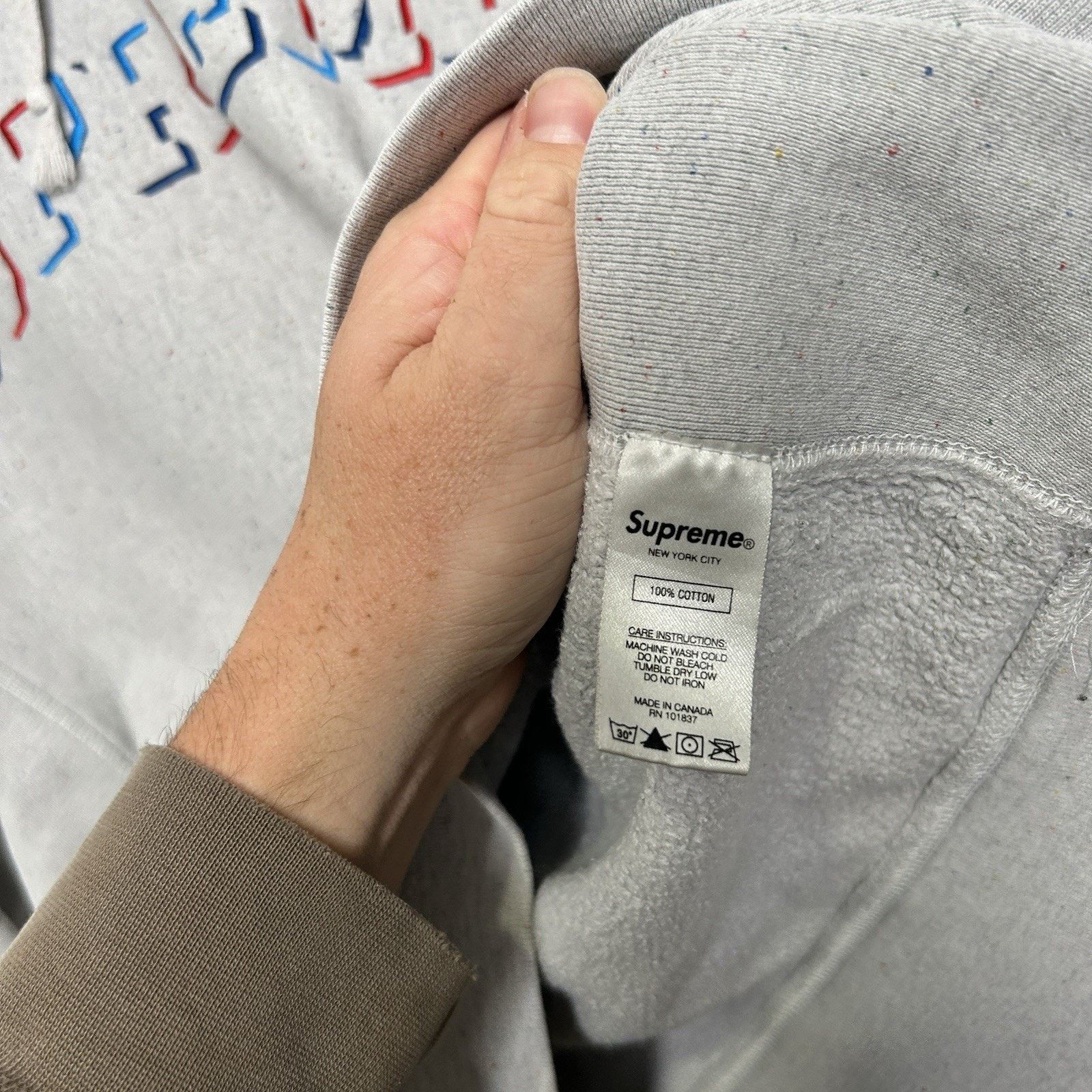 Supreme Supreme Drop Shadow Hooded Sweatshirt “Heather Gray” FW20 Size US M / EU 48-50 / 2 - 9 Thumbnail