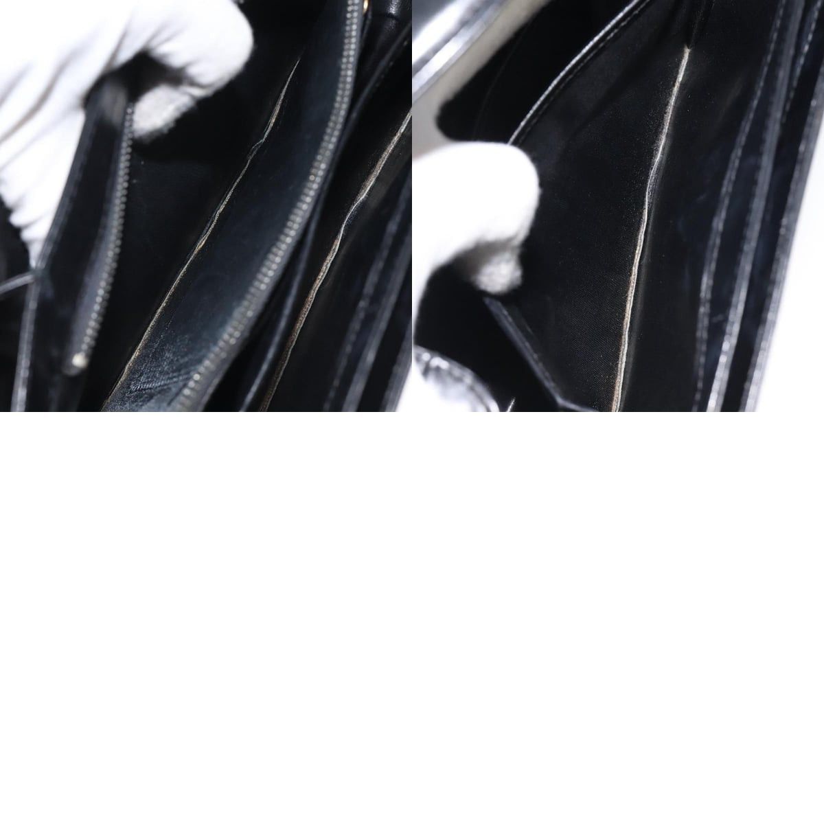 Gucci GUCCI Handbag Leather Black Gold Size ONE SIZE - 13 Thumbnail