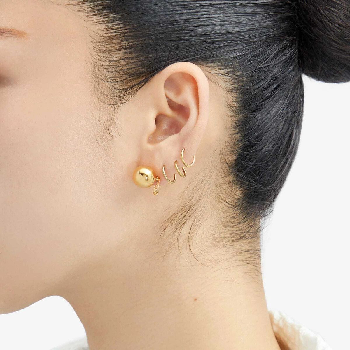 Jil Sander o1loc1c0426 Size:OS/Earrings in Golden Size ONE SIZE - 3 Thumbnail