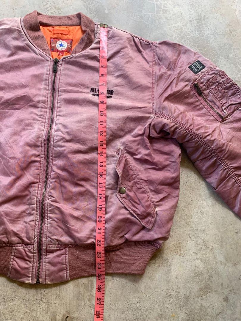 Converse × Vintage Converse Faded Red Bomber Jacket Size US L / EU 52-54 / 3 - 12 Thumbnail