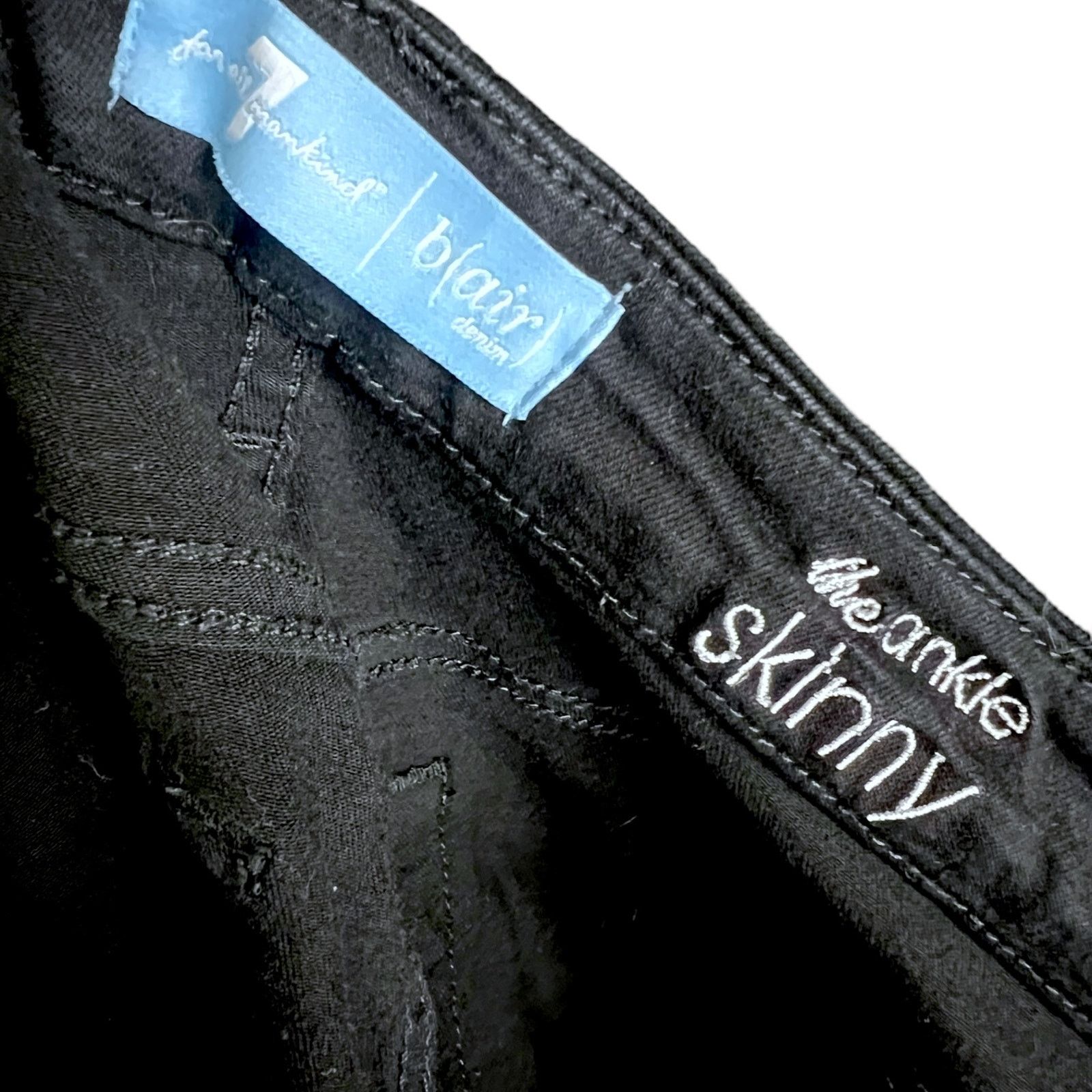 7 For All Mankind 7 For All Mankind b(air) Women's 27x27 Distressed Black Size 27" / US 4 / IT 40 - 7 Thumbnail