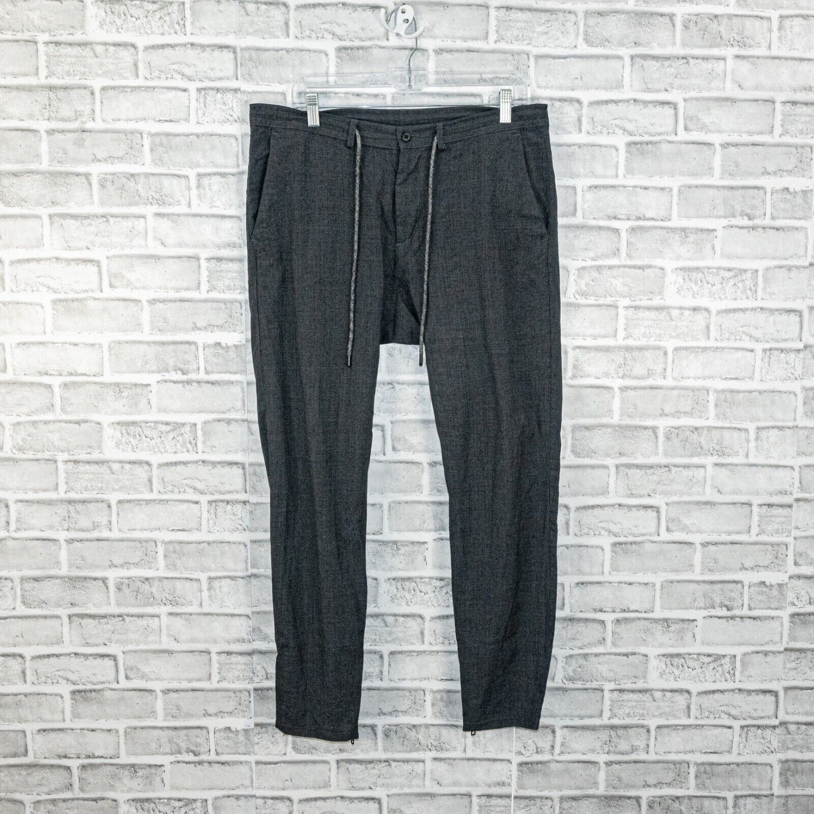 United Arrows & Sons Japan Drawstring Trouser Pants in char