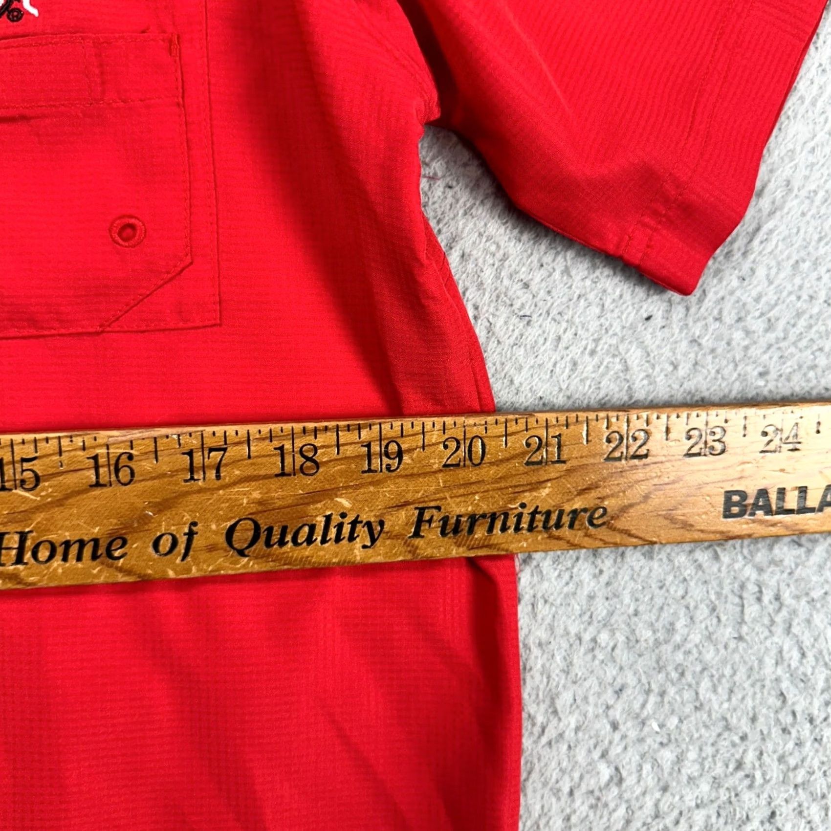Vintage VINTAGE? No. Ohio State Buckeyes Pro Edge Button Down Shirt Mens Small Red Short Sleeve Size US S / EU 44-46 / 1 - 6 Thumbnail
