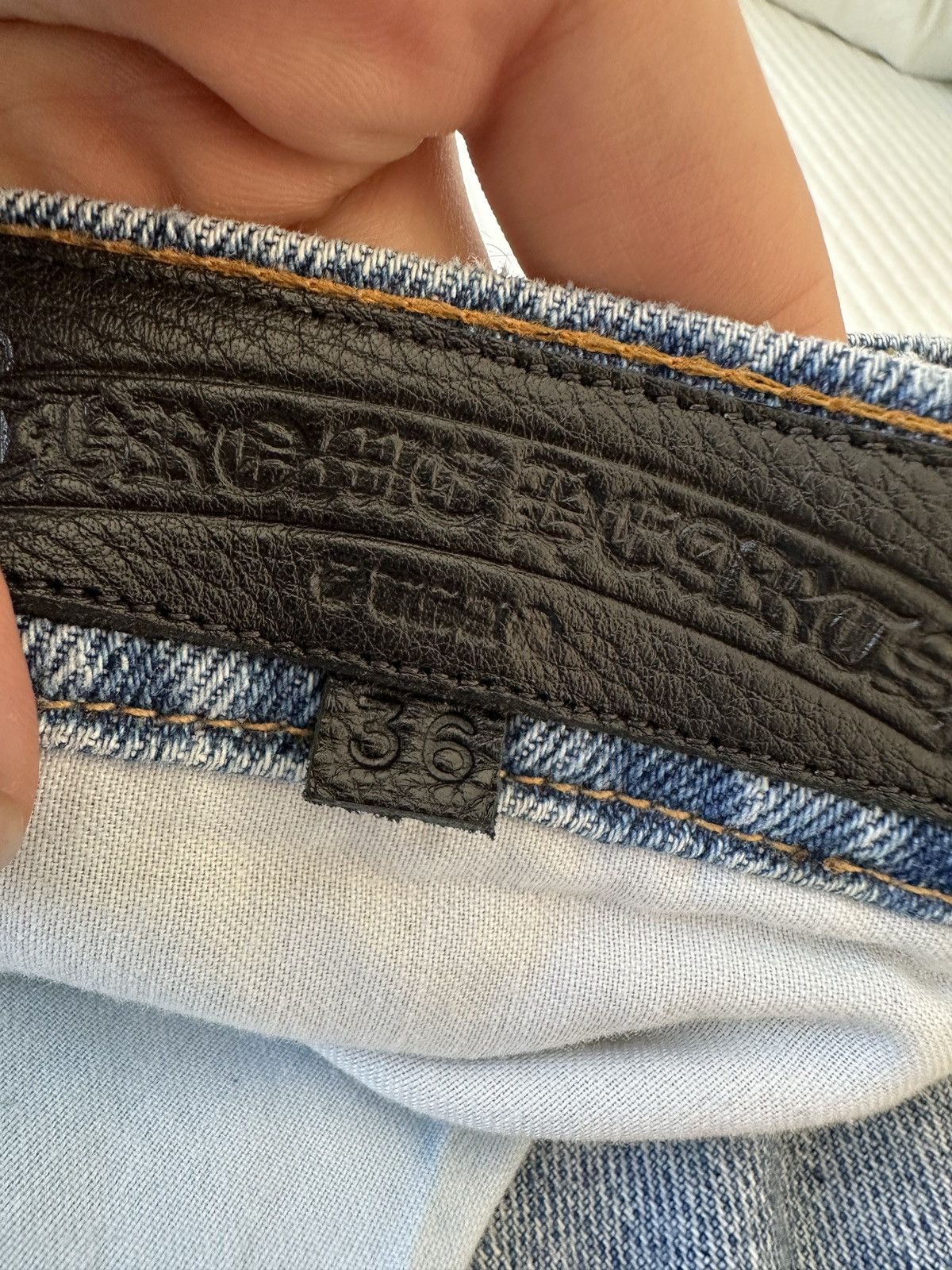 Chrome Hearts Chrome Hearts Levi's 505 Flooded Black Cross Patch Jeans Size US 36 / EU 52 - 17 Thumbnail