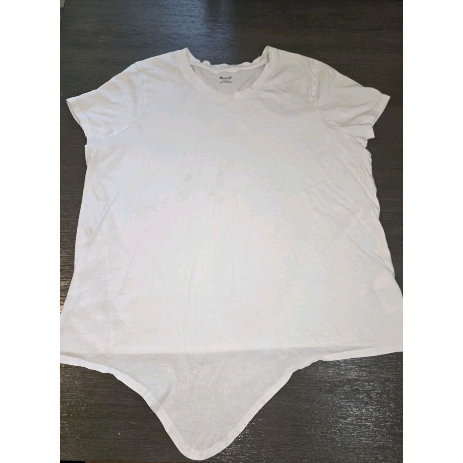Madewell Madewell Asymmetrical Tee White Crew Neck Cotton Size XXL Women Short Sleeve T-Shirt Casual Basic Regular 2XL Size XXL / US 16-18 / IT 52-54 - 6 Thumbnail