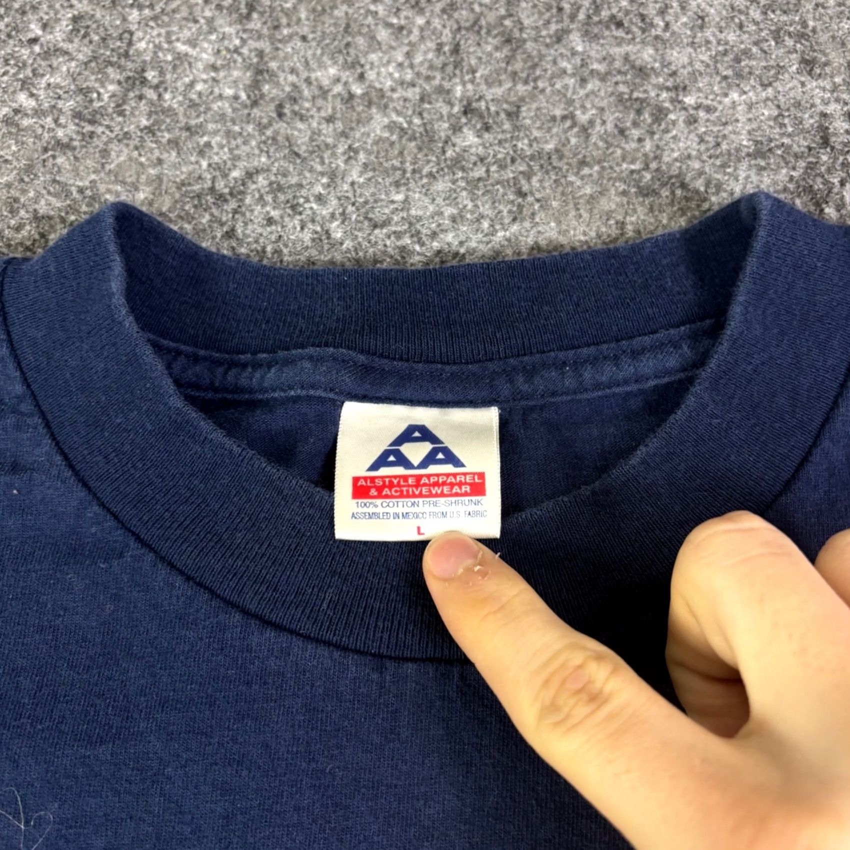 AAA VINTAGE AAA T-Shirt Mens L Blue Graphic Print Crew Neck Short Sleeve Space Galaxy Planet Comet Navy Blue 90s Theme Size US L / EU 52-54 / 3 - 3 Thumbnail