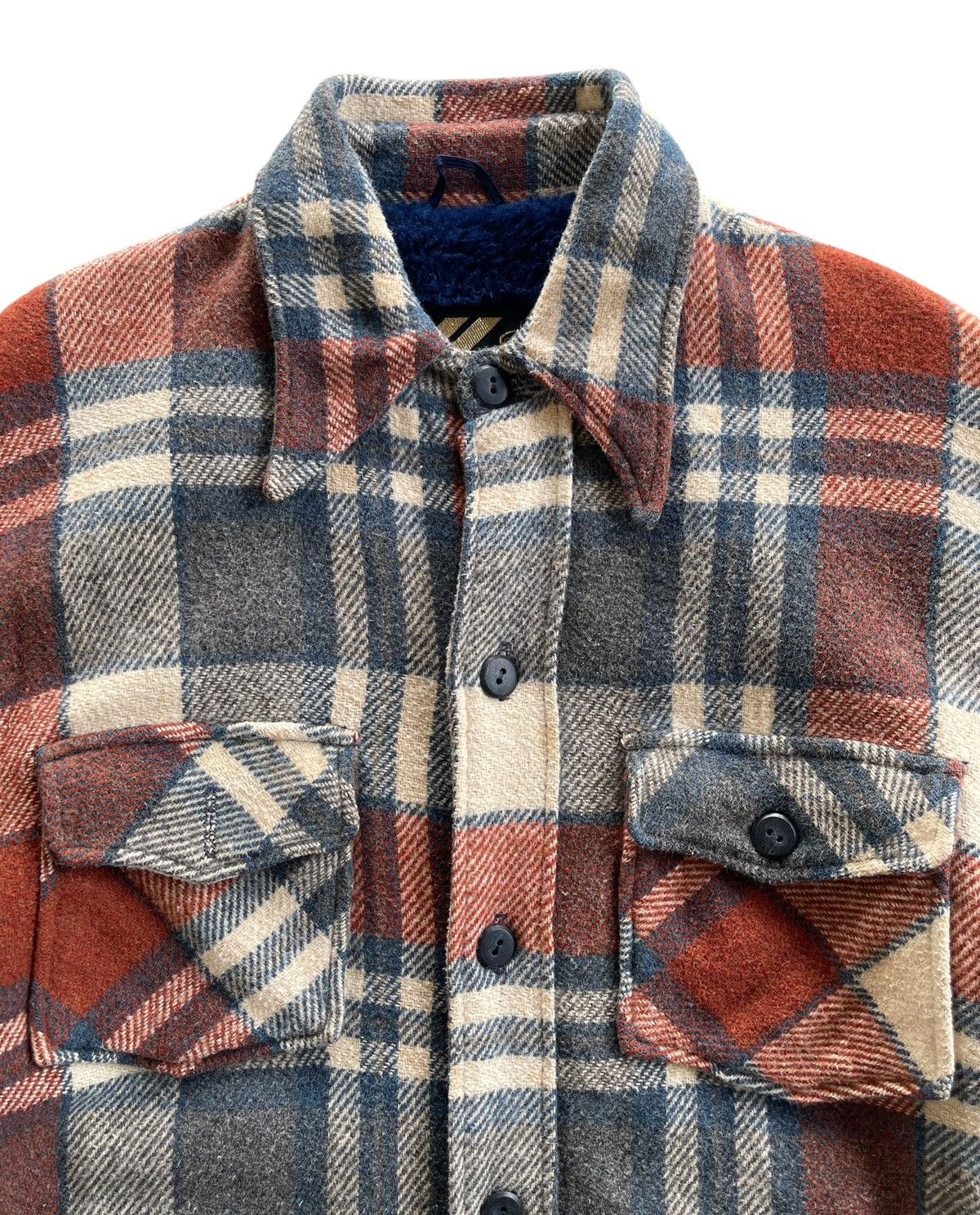Sears 70s Sears Wool Plaid Sherpa Lining Jacket Size US M / EU 48-50 / 2 - 7 Thumbnail