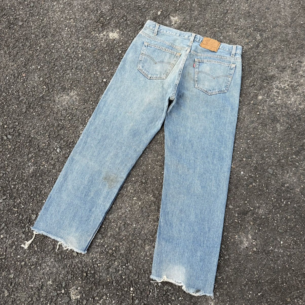 Levi's Vintage Clothing W35 VINTAGE LEVI'S 501 USA 91' FADED DENIM JEAN PANTS Size US 35 - 15 Thumbnail