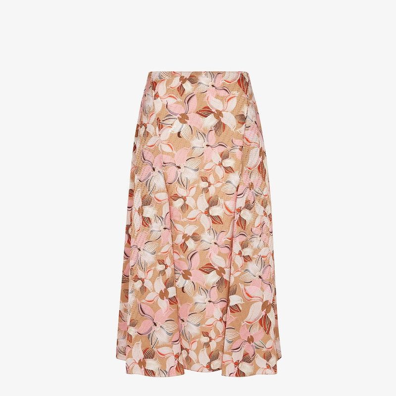 Fendi o1B3y1r0326 Midi Skirt in Multicolor Size 25" / US 0 / IT 36 - 1 Thumbnail