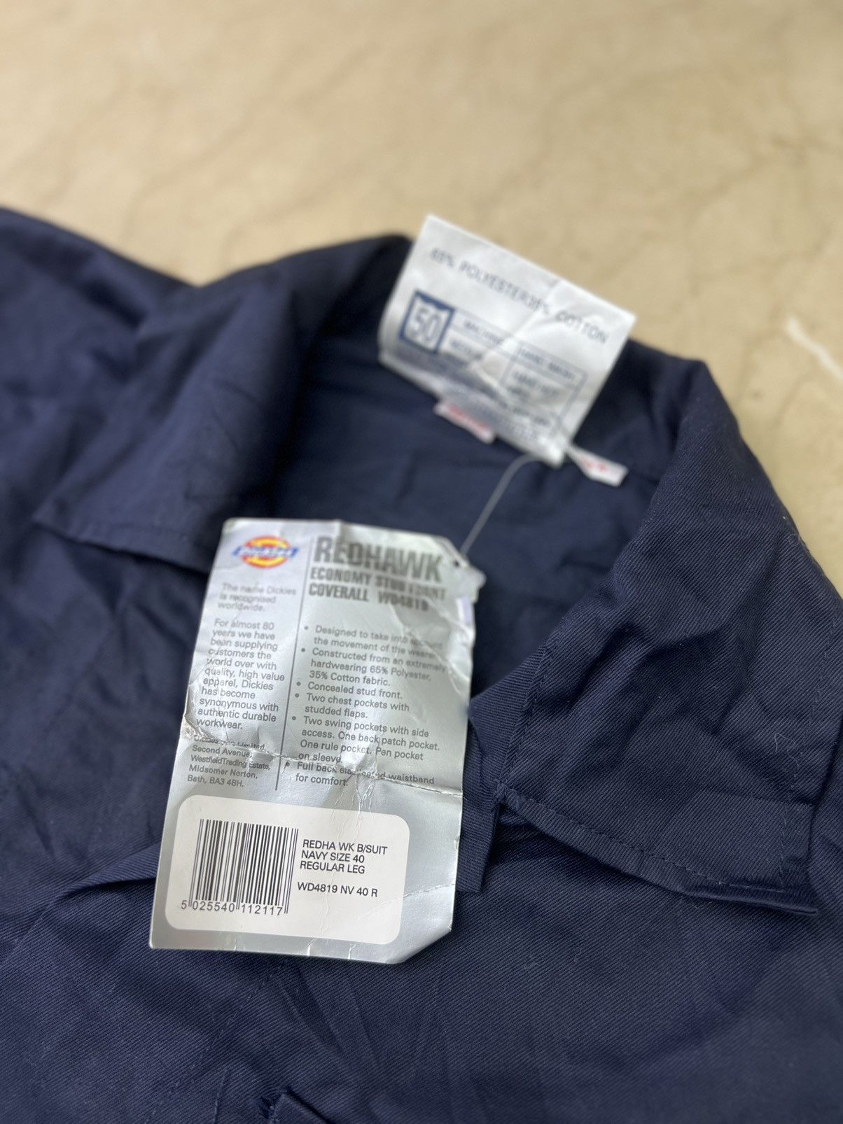 Dickies VintageDickies RedhawkNavyBlue WorkwearCoveralls Jumpsuit40R Size US L / EU 52-54 / 3 - 6 Thumbnail
