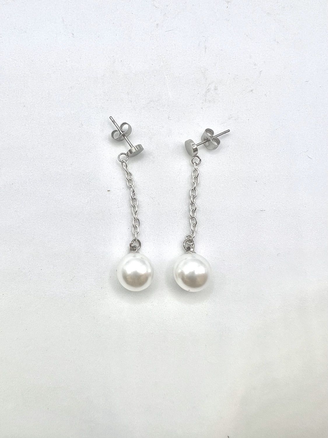 Jewelry White Pearl Bead Stud Earrings Size ONE SIZE - 4 Thumbnail