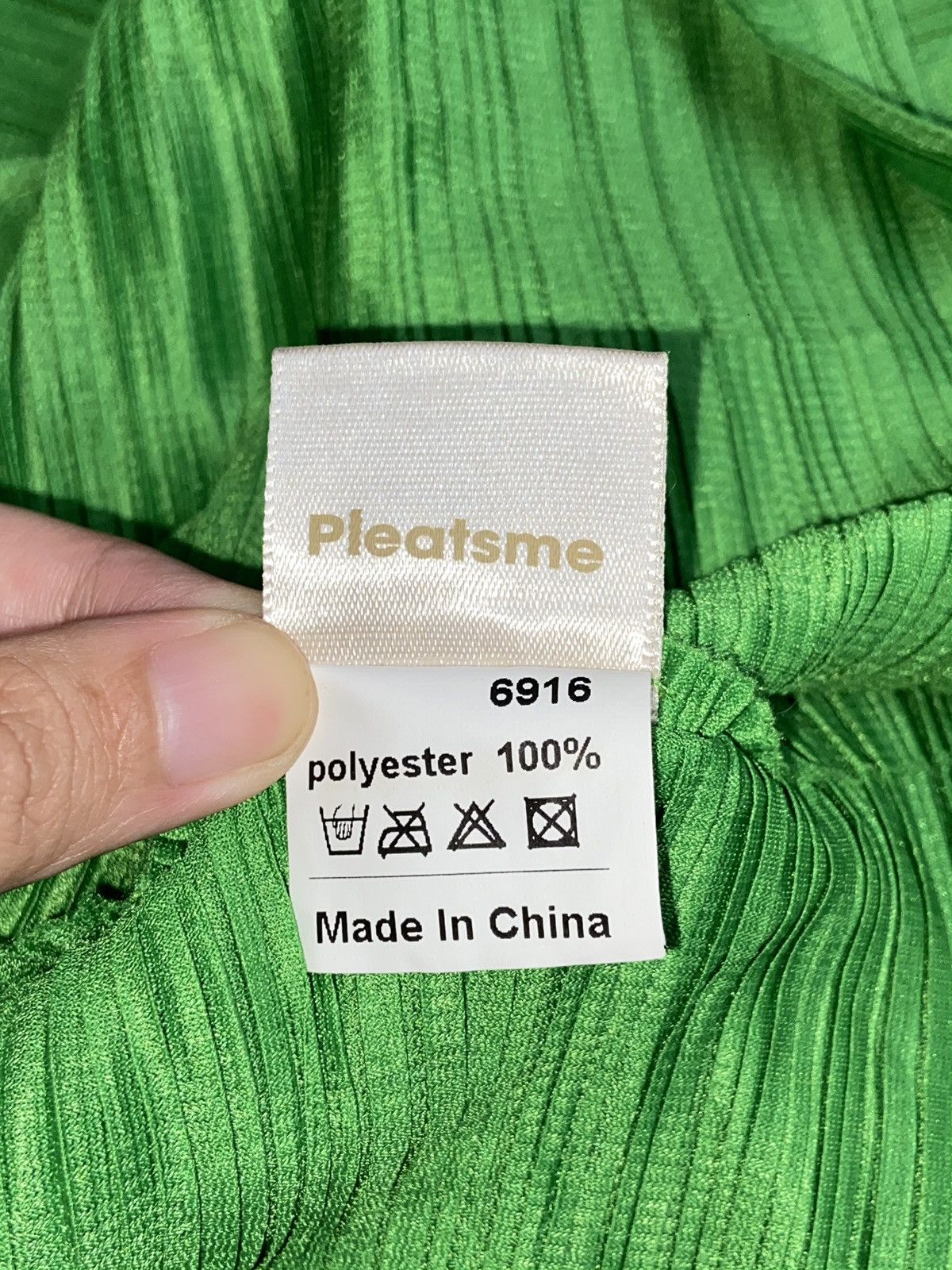 Designer × Japanese Brand PLEATSME Green Pleats Dress Size S / US 4 / IT 40 - 7 Thumbnail