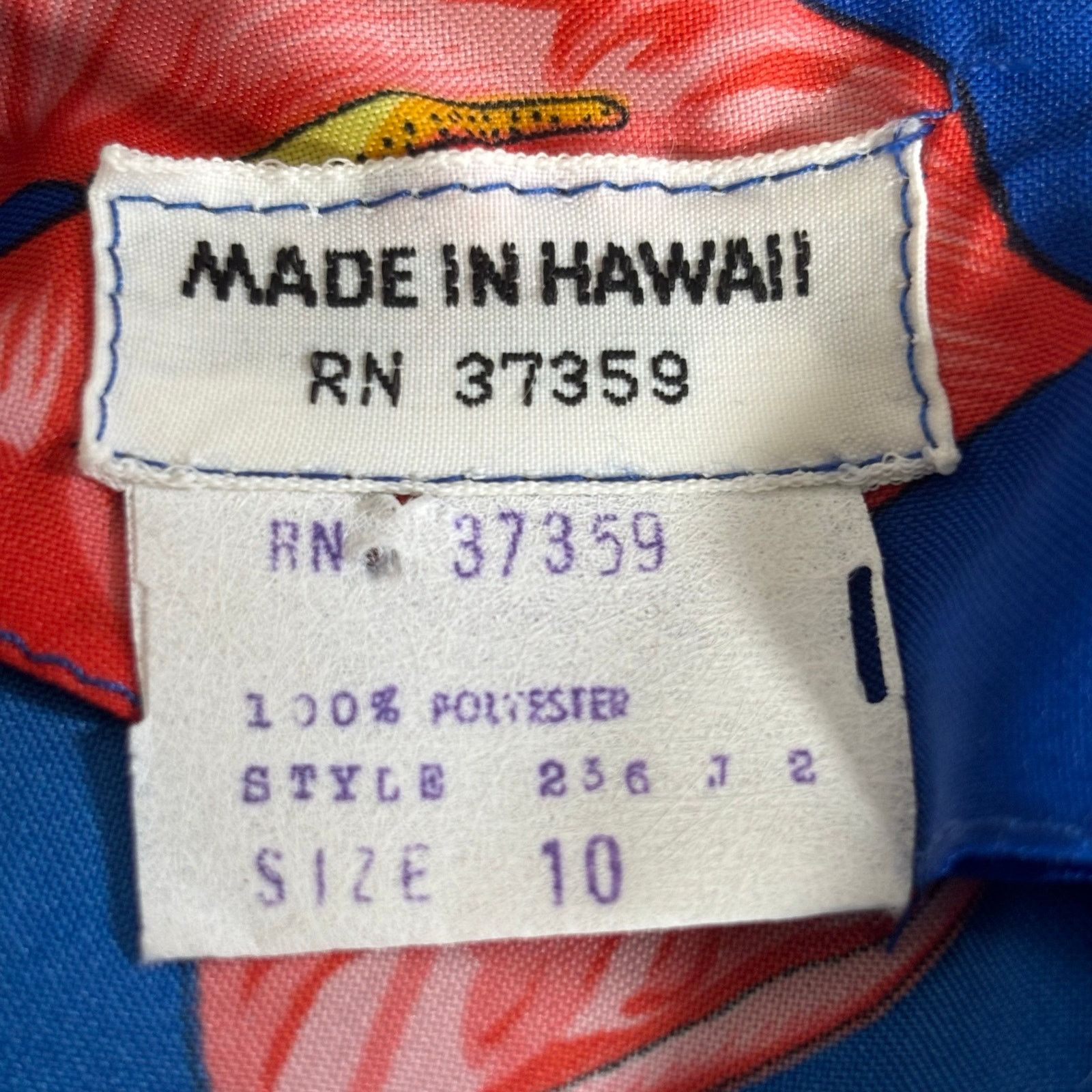 Vintage Vintage Made In Hawaii Maxi Dress Blue Tropical Floral Print Size M / US 6-8 / IT 42-44 - 9 Thumbnail