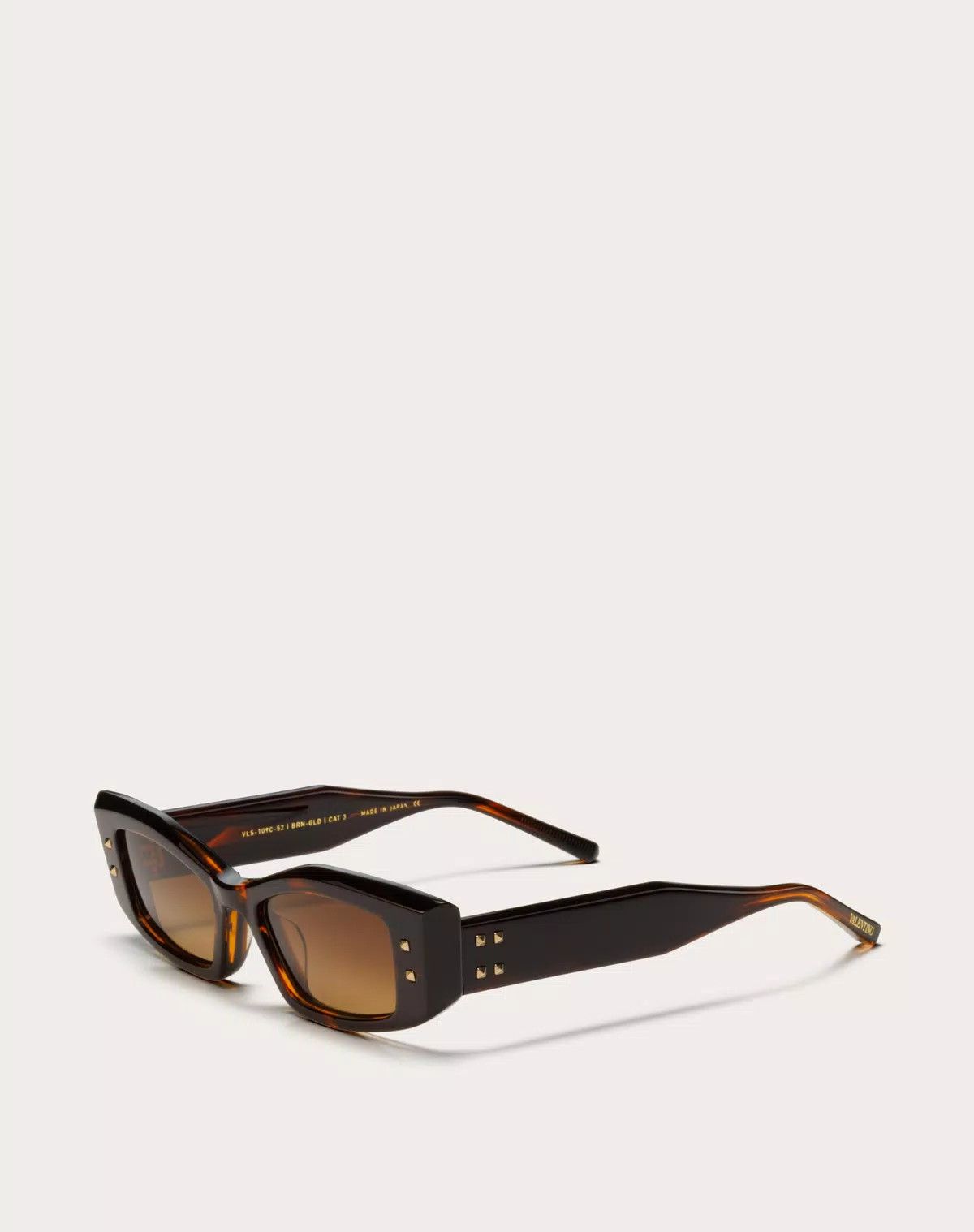 Valentino oc11z0725 Size: 52/ Rectangular Acetate in Brown/Gold Size ONE SIZE - 2 Thumbnail