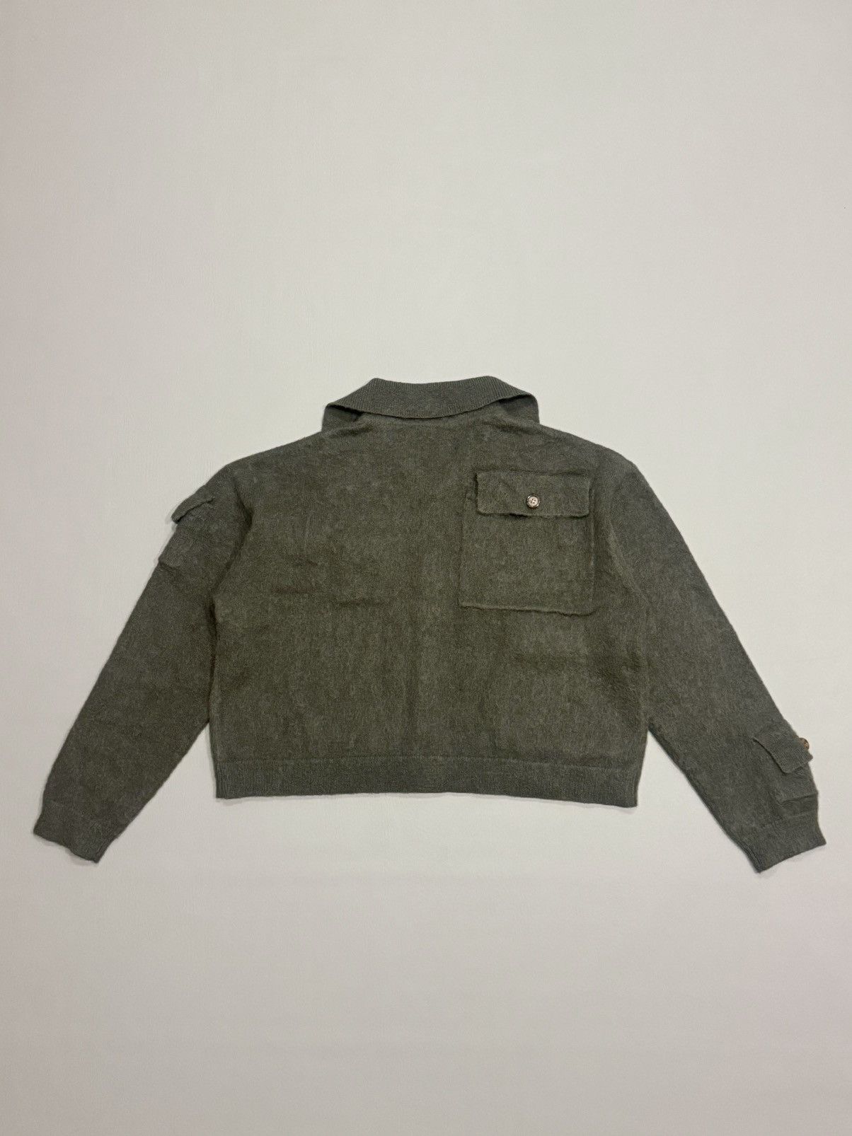 Kody Phillips Kody Phillips Green Mohair Cargo Cardigan Size US L / EU 52-54 / 3 - 2 Thumbnail