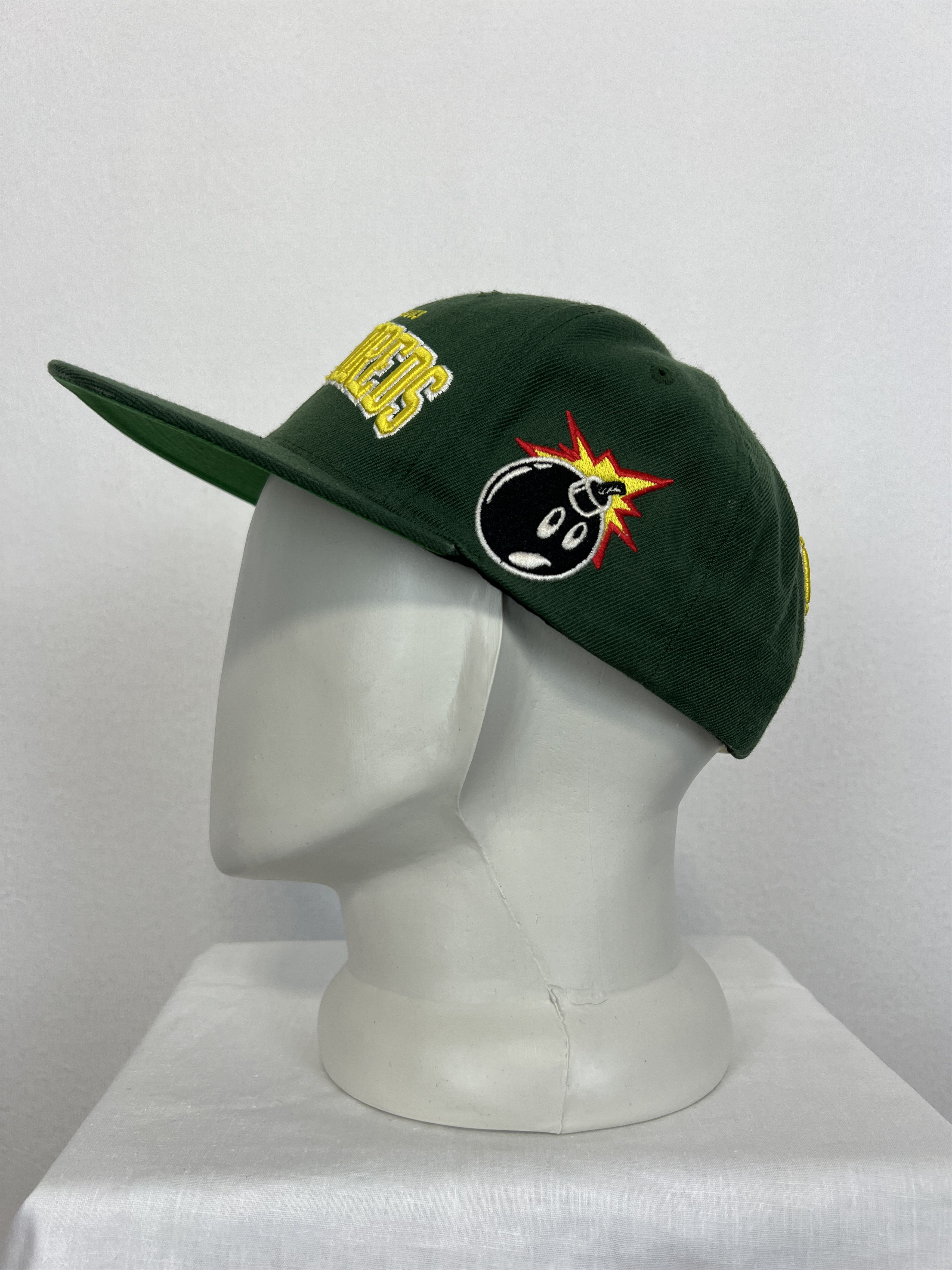 Vintage Los Angeles The Hundreds Bomb Logo Panel Green Cap Hat Rare Size ONE SIZE - 1 Thumbnail