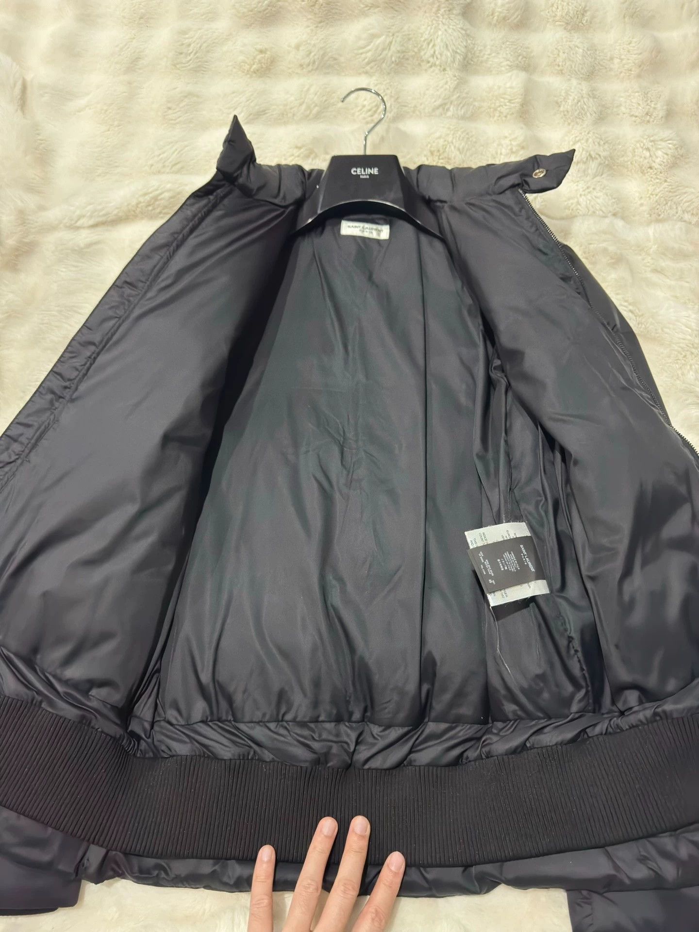 Saint Laurent Paris Saint Laurent 2014 Brand New Studded Leather Down Jacket Size S / US 4 / IT 40 - 3 Thumbnail