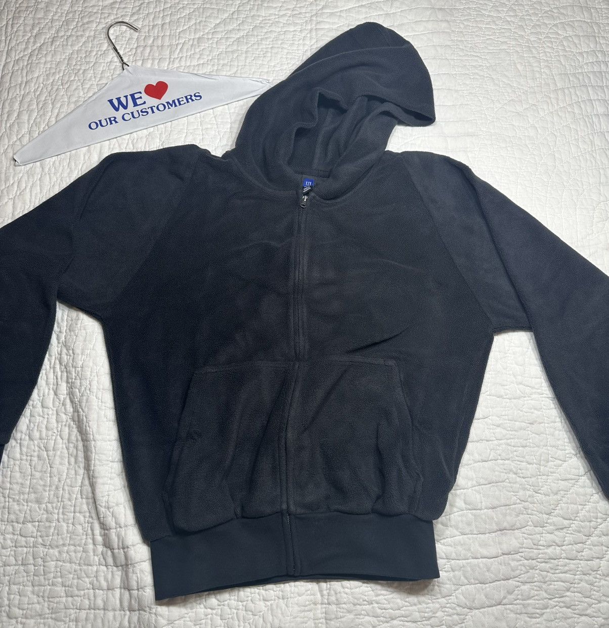 UNRELEASED YEEZY GAP POLAR ZIP UP BLACK NAVY-NEW SMALL