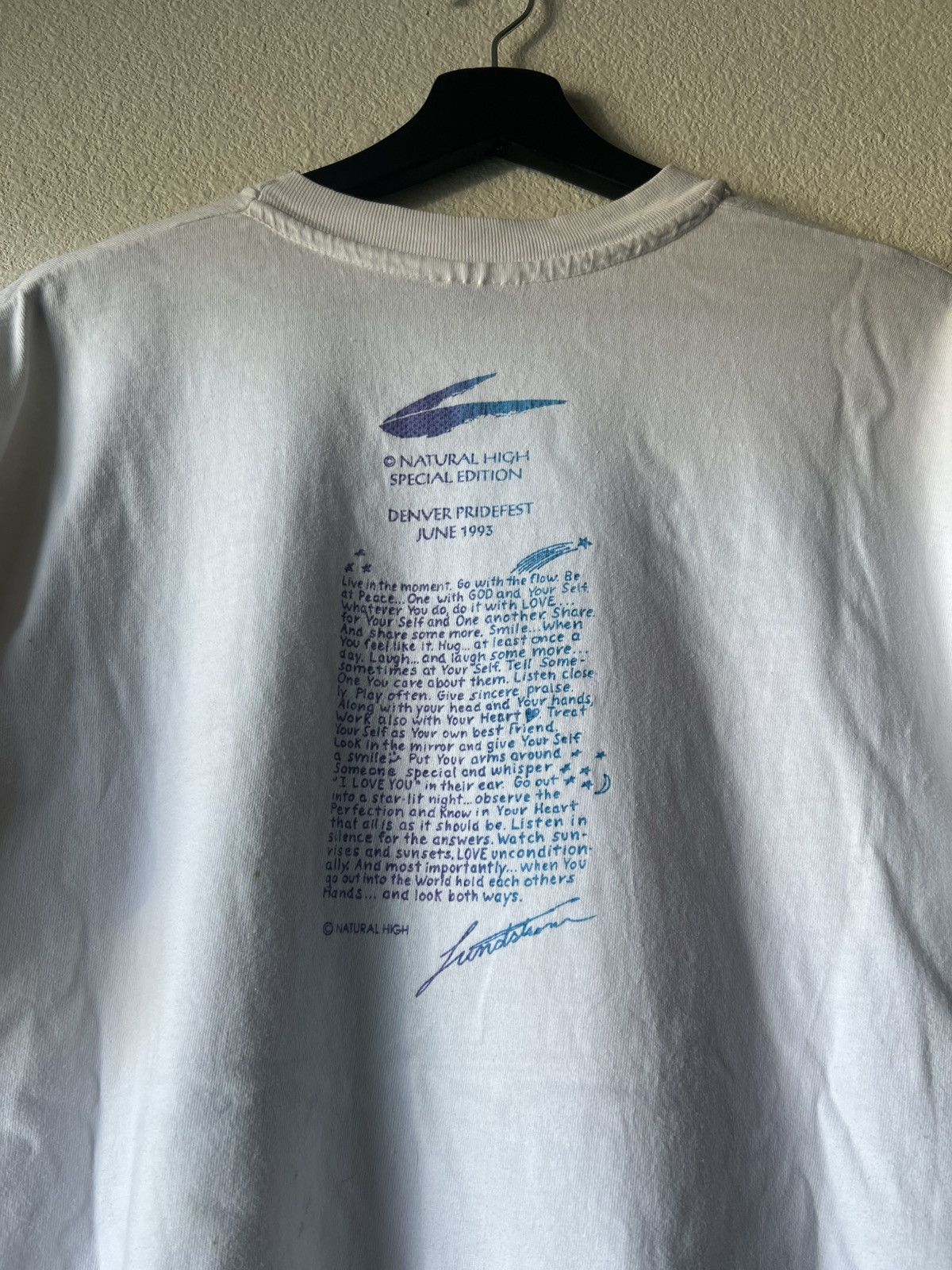 Vintage Vintage Denver Pridefest 1993 Rainbow Flag LGBTQ T-Shirt Size US L / EU 52-54 / 3 - 5 Thumbnail