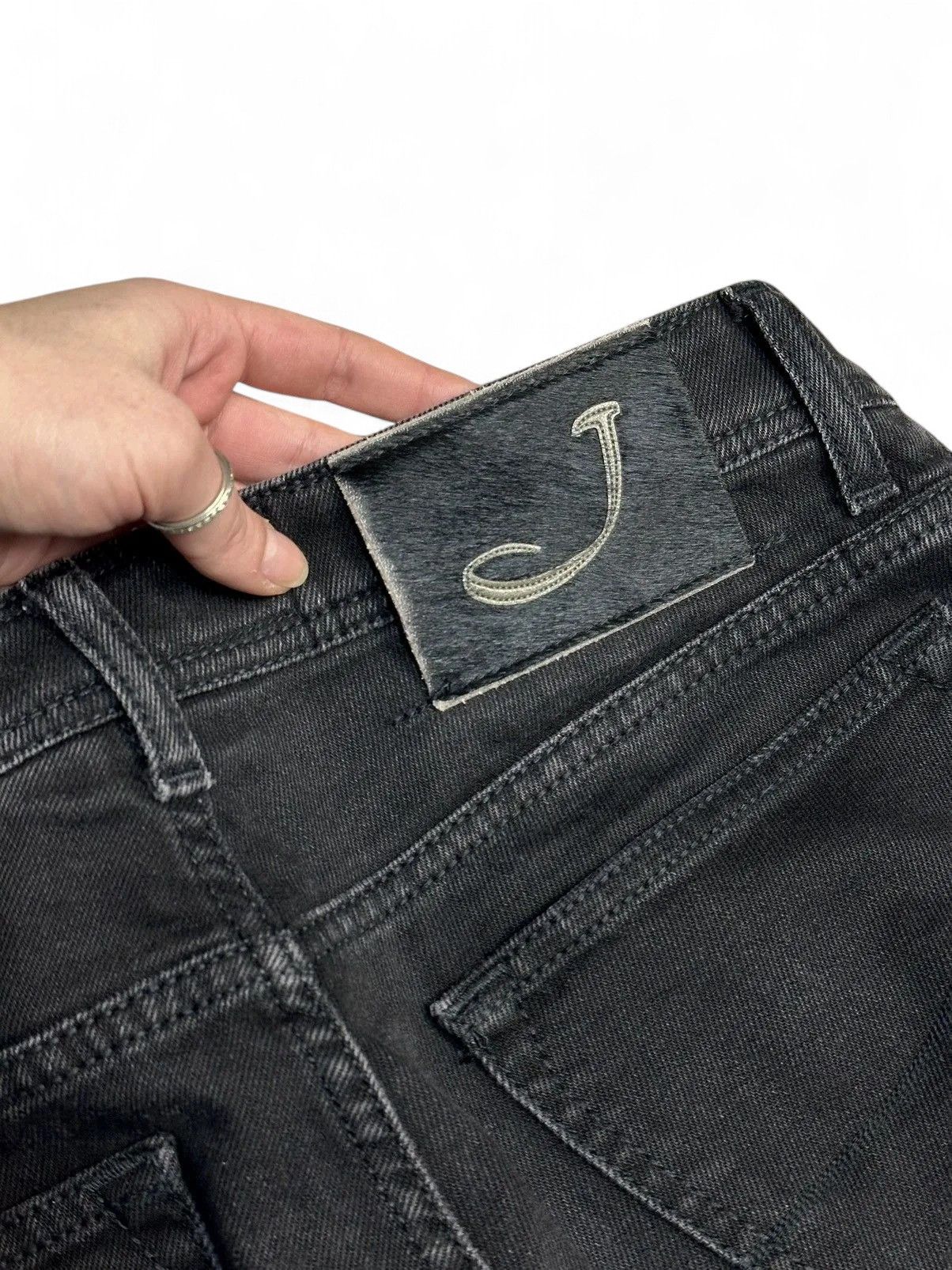 14th Addiction Jacob Cohen black denim jeans slim fit vintage style Size US 32 / EU 48 - 15 Thumbnail