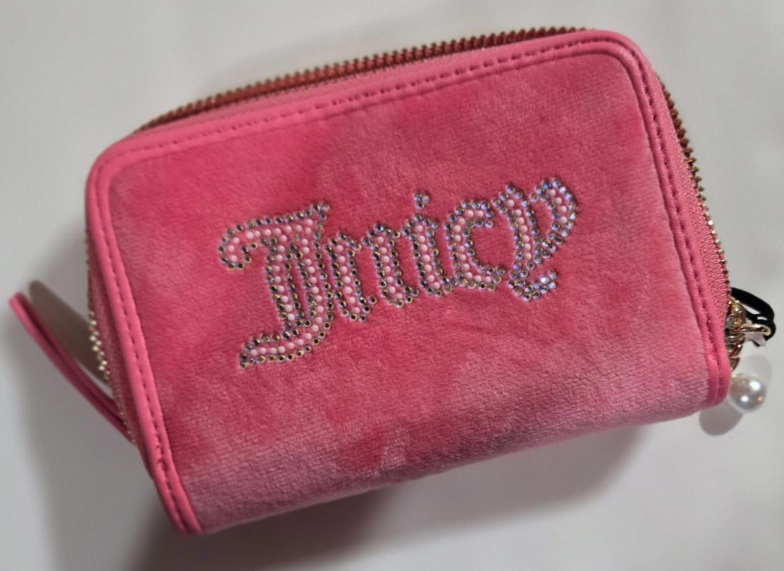 Juicy Couture Jeans Juicy Couture Velour Wallet Lemonade Bling Double Zip NWT Size ONE SIZE - 1 Thumbnail