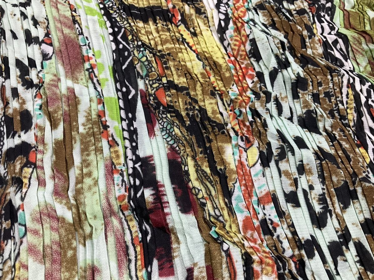 Issey Miyake × Japanese Brand × Pleats Please Issey Miyake 🔥Sick Japanese Pleats Please Style Pleated Leopard Mesh Top Size M / US 6-8 / IT 42-44 - 11 Thumbnail