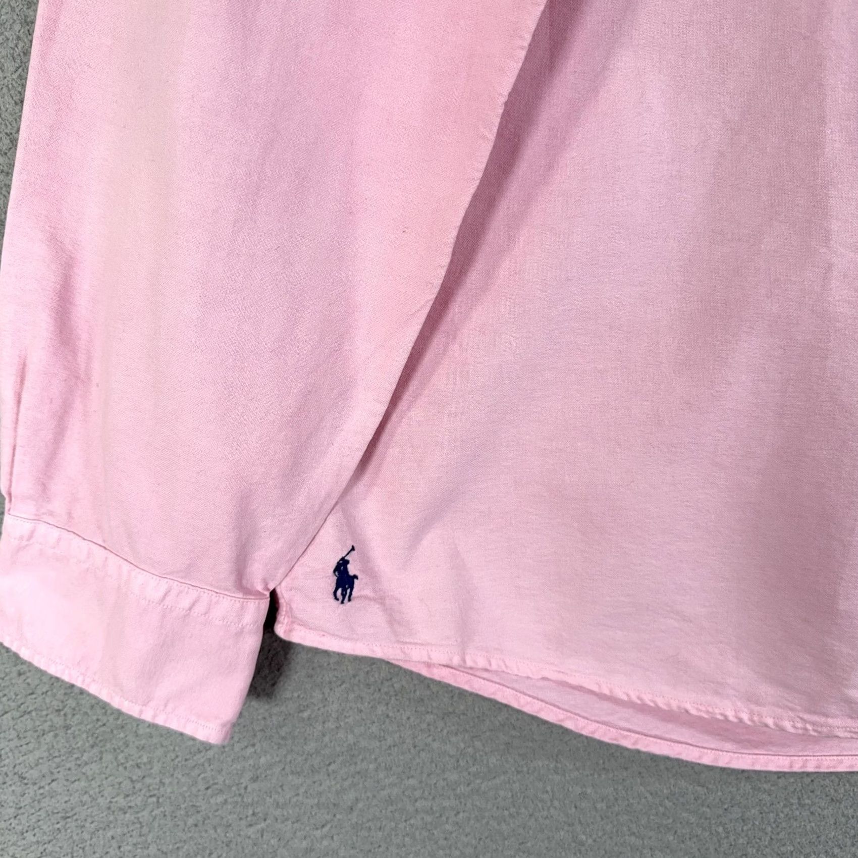 Polo Ralph Lauren Polo Ralph Lauren Shirt Mens 2XL Custom Fit Oxford Long Sleeve Sport Pony Logo Pink Size US XXL / EU 58 / 5 - 3 Thumbnail