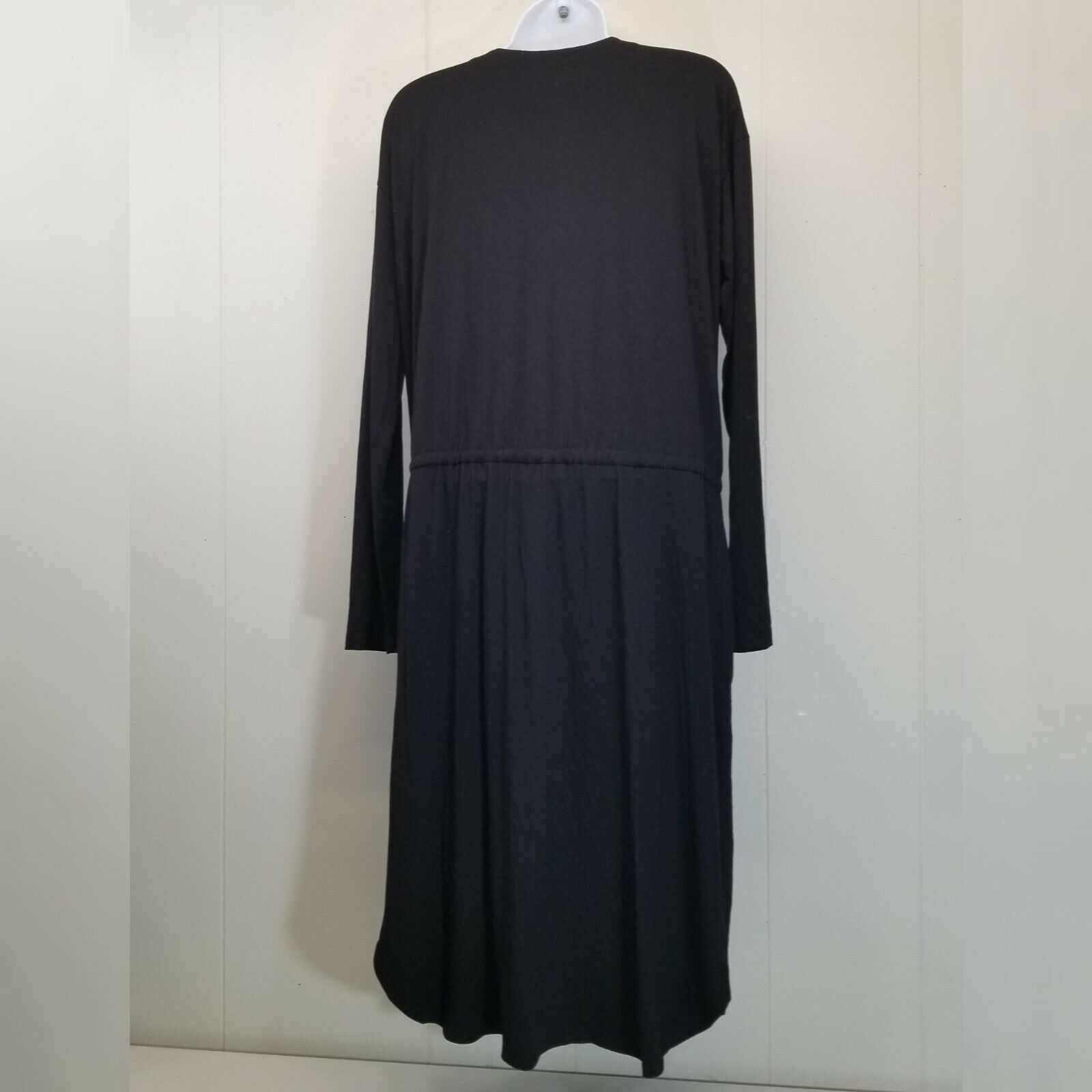 Eileen Fisher Eileen Fisher SMALL Black Shirt Dress Button Down Round Neck Size S / US 4 / IT 40 - 4 Thumbnail