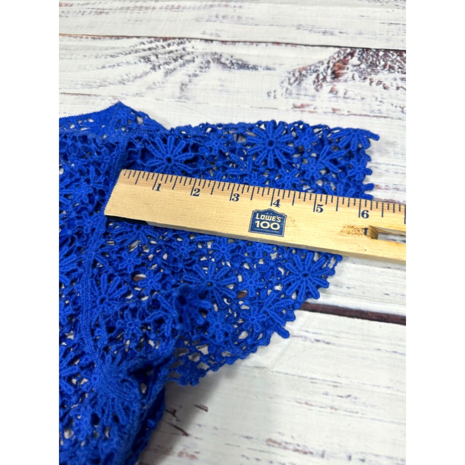 Ralph Lauren Lauren Ralph Lauren Dress Womens Crochet Overlay Blue Short Sz S Size 28" / US 6 / IT 42 - 3 Thumbnail