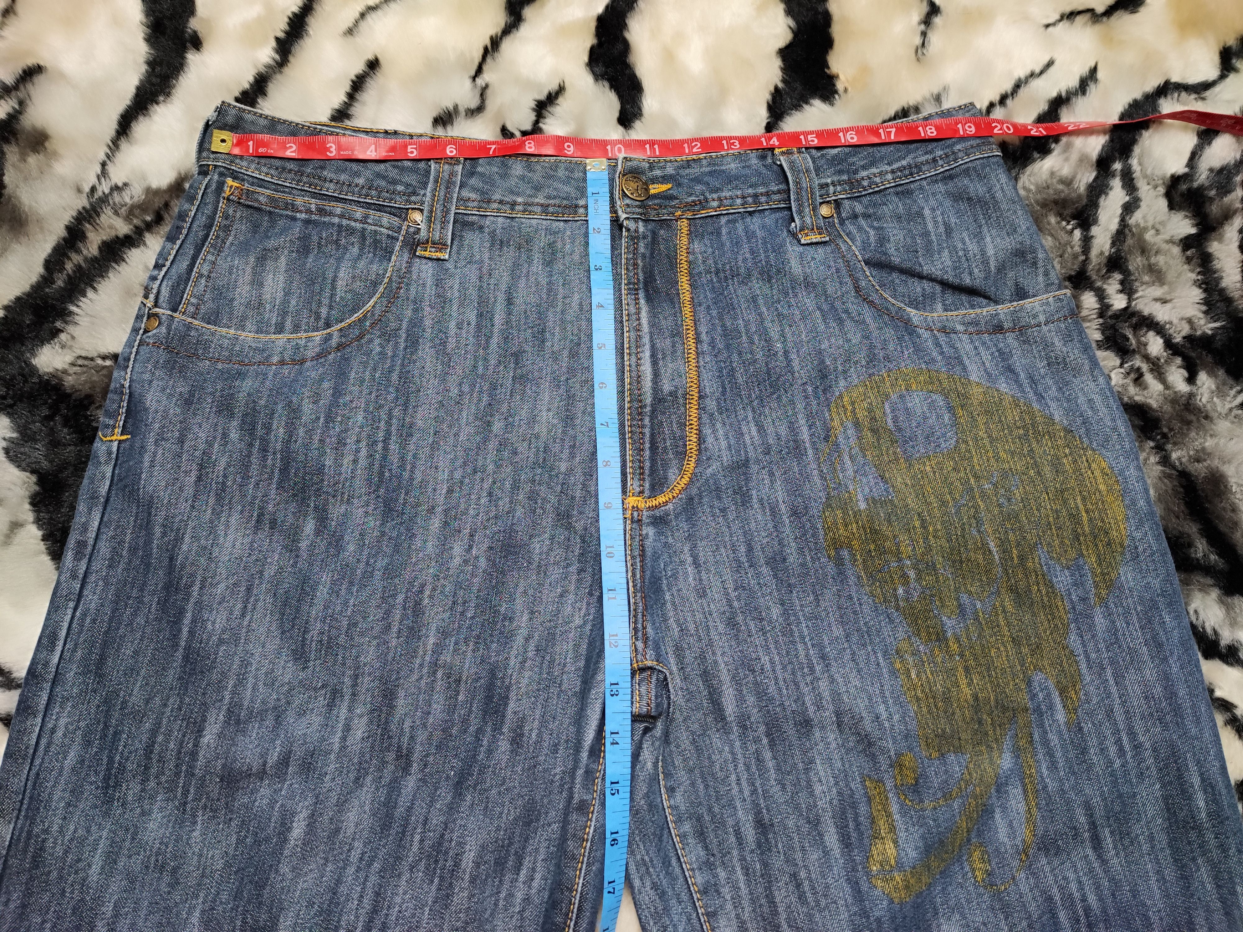 Affliction Skull Jeans Baggy Design by AC:CESS Size US 38 / EU 54 - 13 Thumbnail