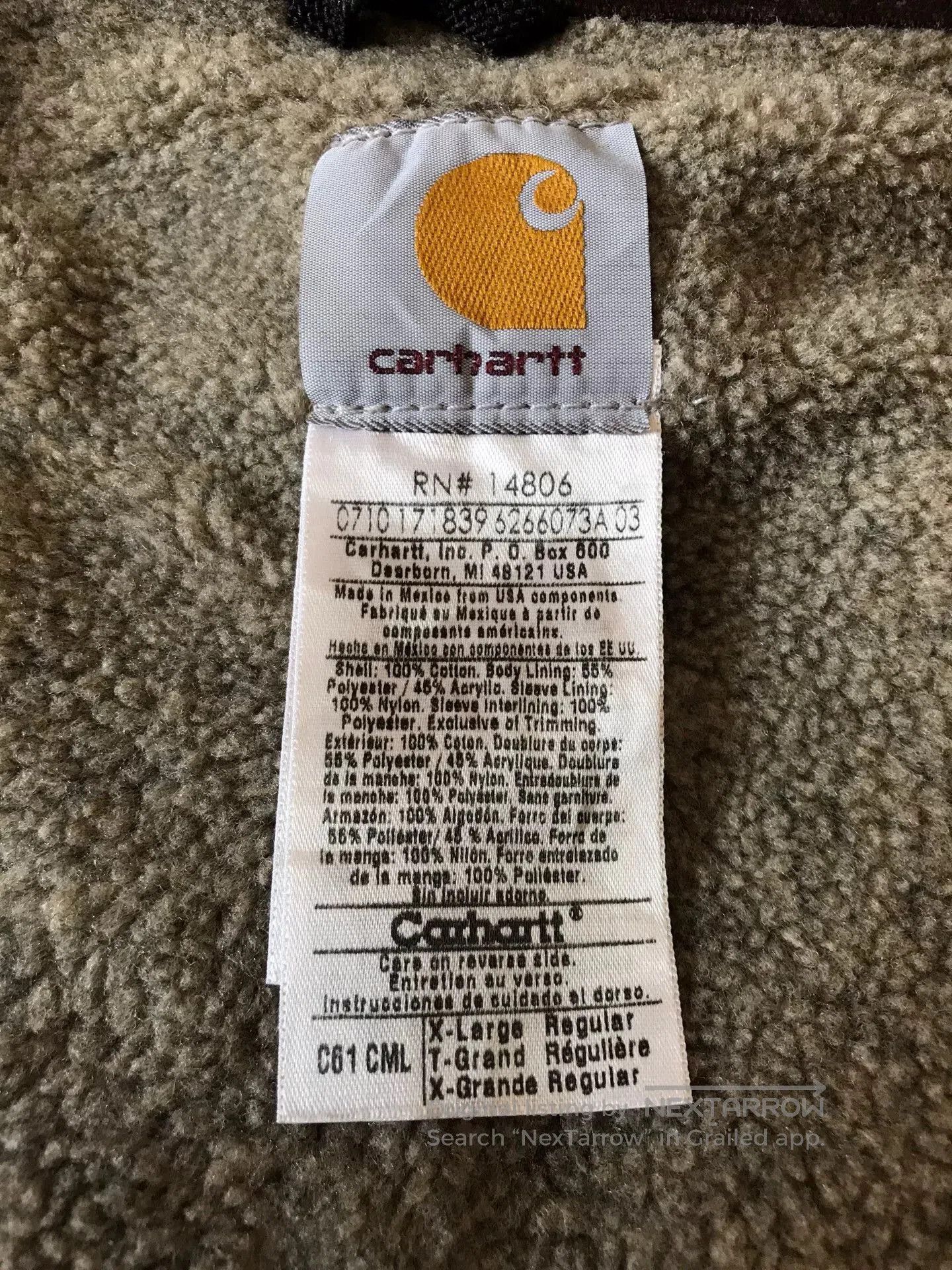 Carhartt Carhartt C61 CML Washed Canvas Jacket. Size US XL / EU 56 / 4 - 7 Thumbnail