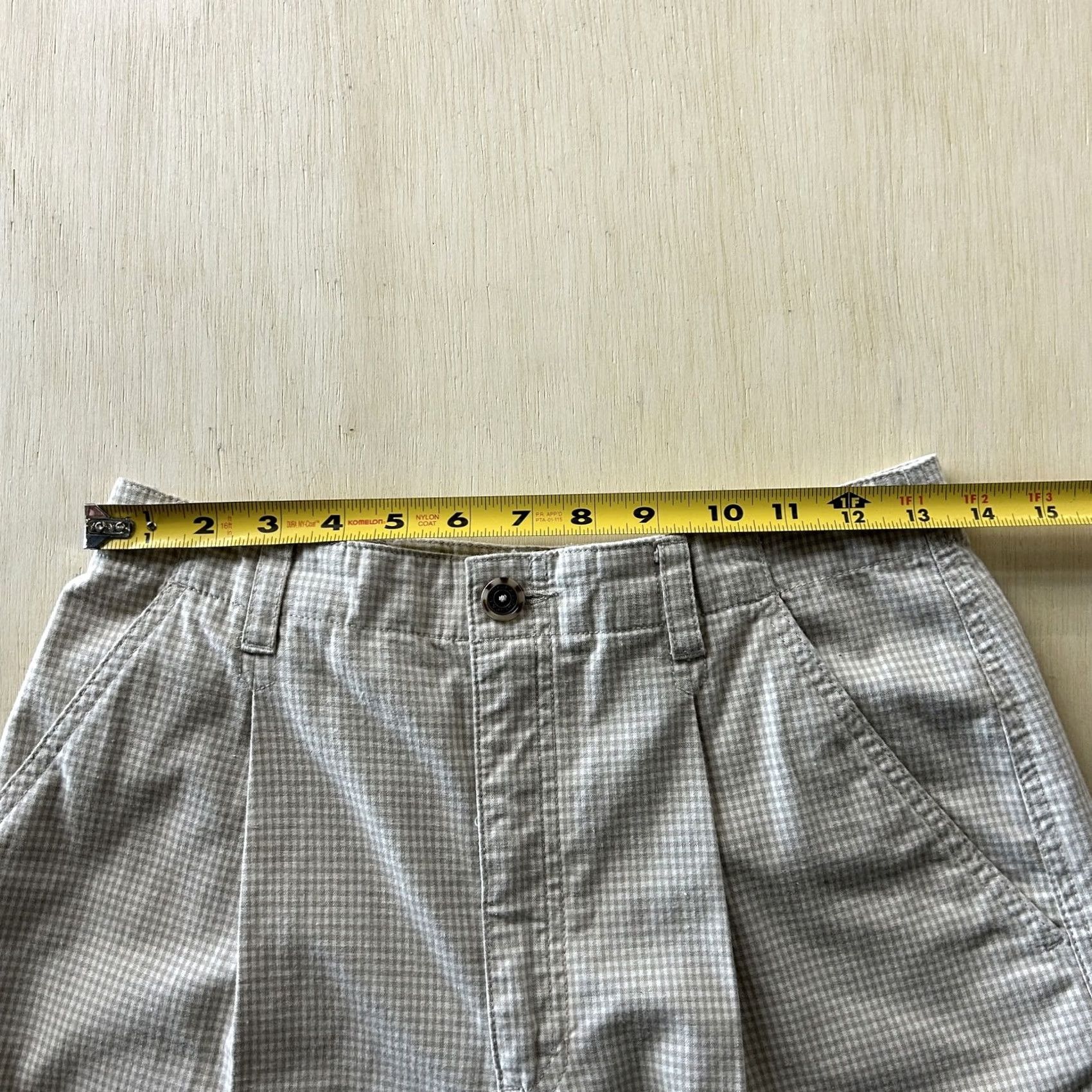 Vintage VINTAGE Lizwear Pants Womens 8 Beige Check Pleated Straight Leg Chino Twill Size 30" / US 8 / IT 44 - 4 Thumbnail