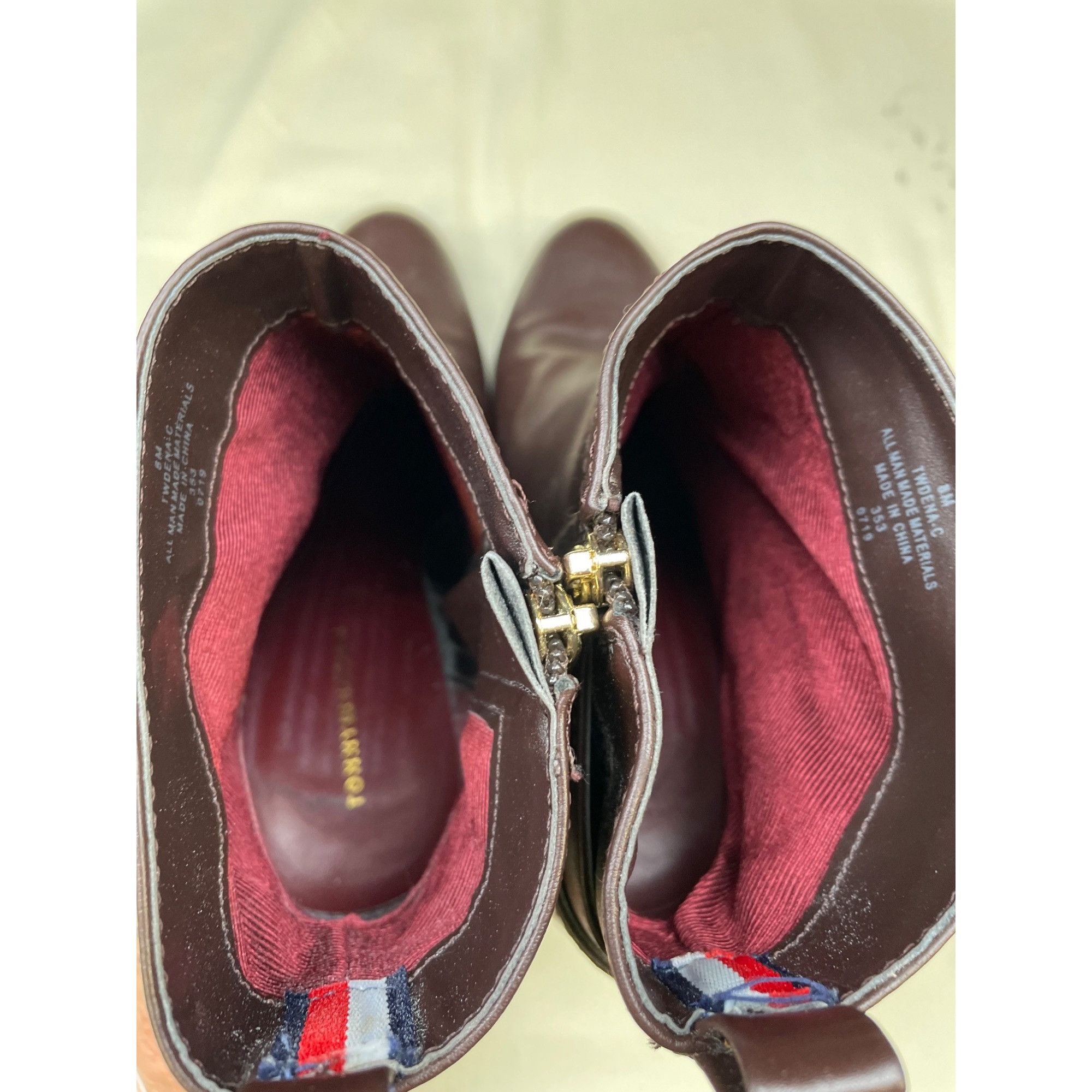 Tommy Hilfiger Tommy Hilfiger Women's Brown Ankle Shoes/Boots Heel 3.25" Si Size US 8 / IT 38 - 6 Thumbnail