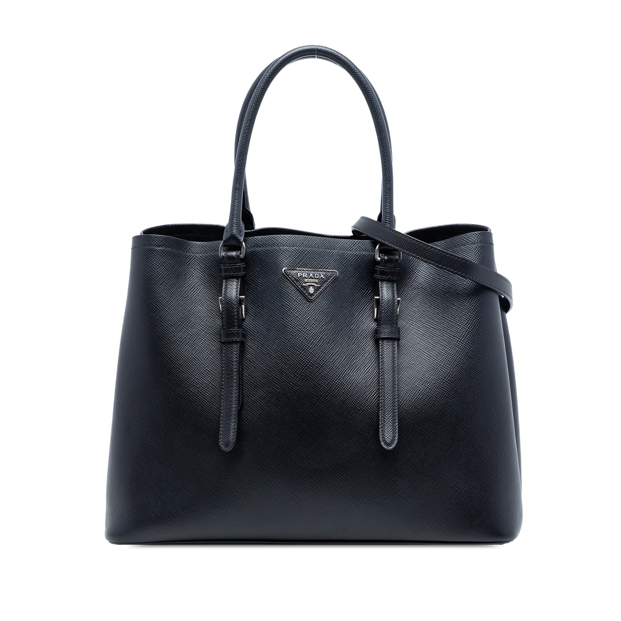 Medium Saffiano Cuir Double Handle Satchel