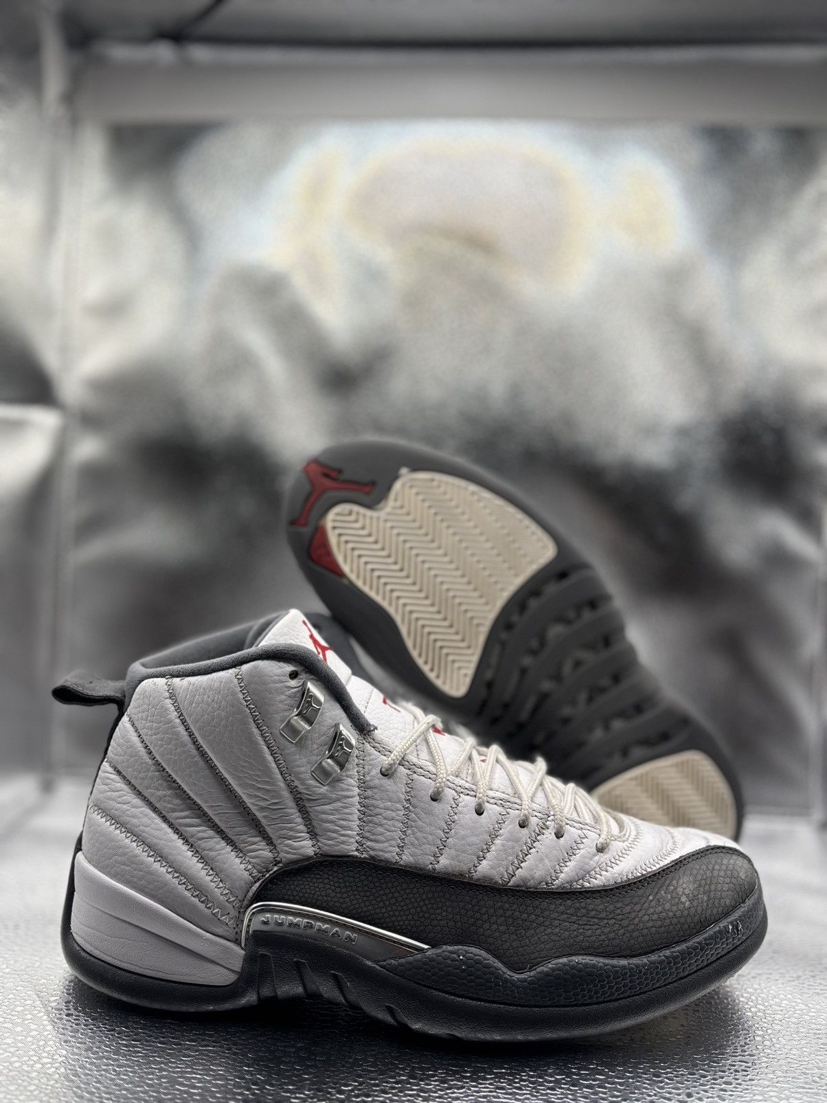 Jordan Brand Air Jordan 12 white dark grey Size US 9.5 / EU 42-43 - 1 Thumbnail
