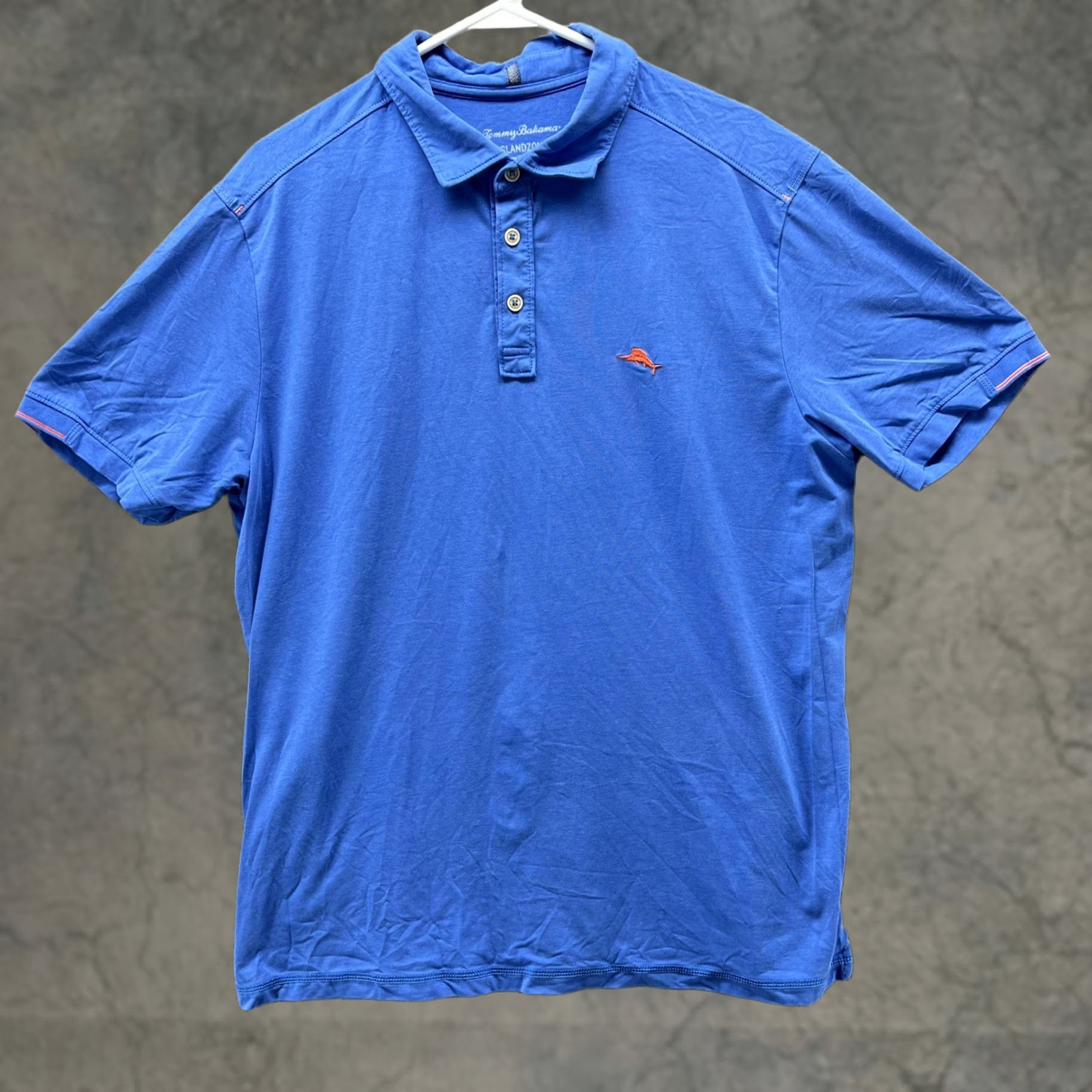 Tommy Bahama Tommy Bahama Polo Shirt Mens L Blue IslandZone Performance Golf Stretch Shirt Short Sleeve PoloMens Blue Size US L / EU 52-54 / 3 - 1 Thumbnail