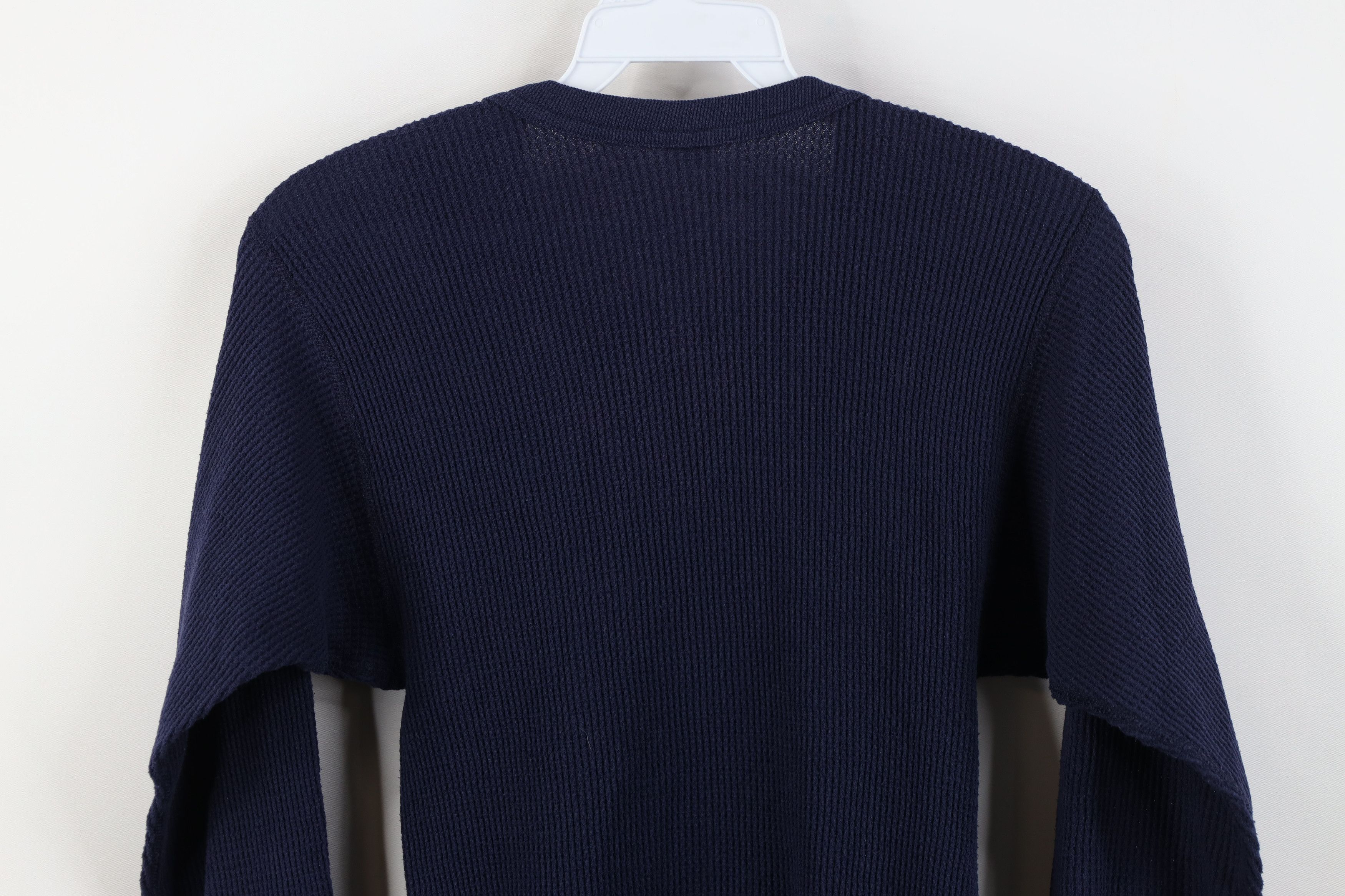 Vintage Vintage 70s Streetwear Thermal Waffle Knit T-Shirt Blue USA Size US L / EU 52-54 / 3 - 10 Thumbnail