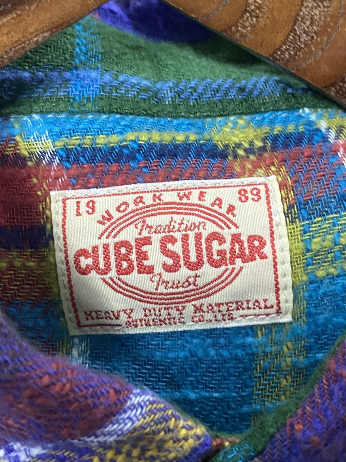 Flannel × Japanese Brand × Vintage Vintage Cube Sugar Flannel Size US M / EU 48-50 / 2 - 13 Thumbnail