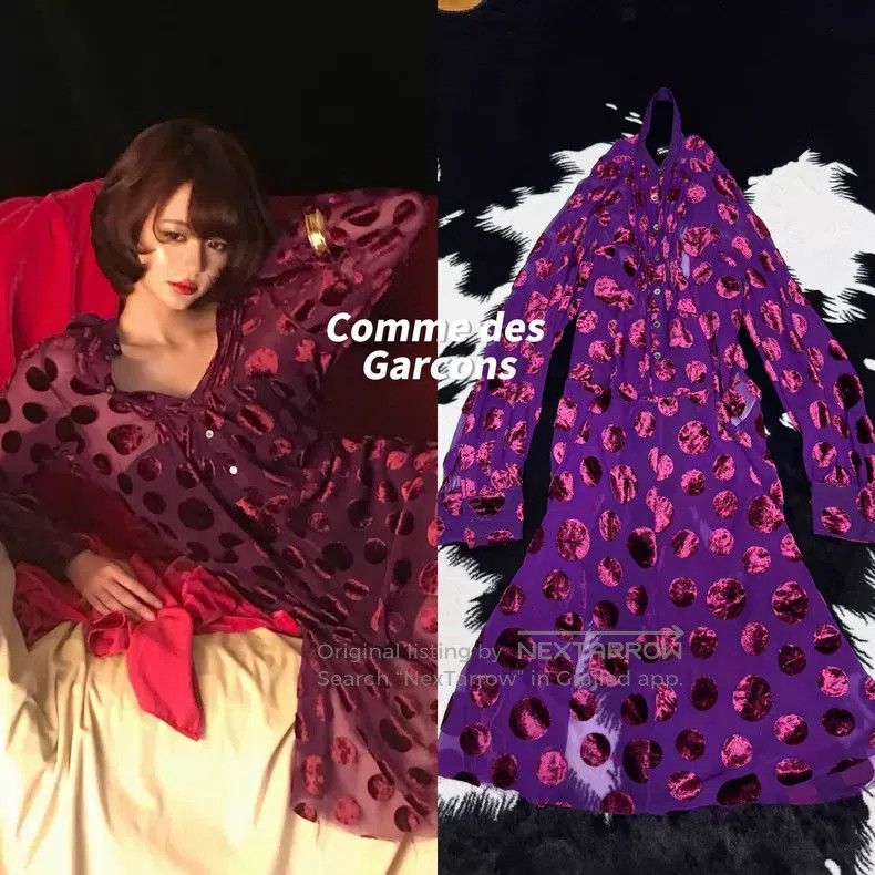 Comme Des Garcons Polka Dot Backless Dress, Women's (Size Xs)
