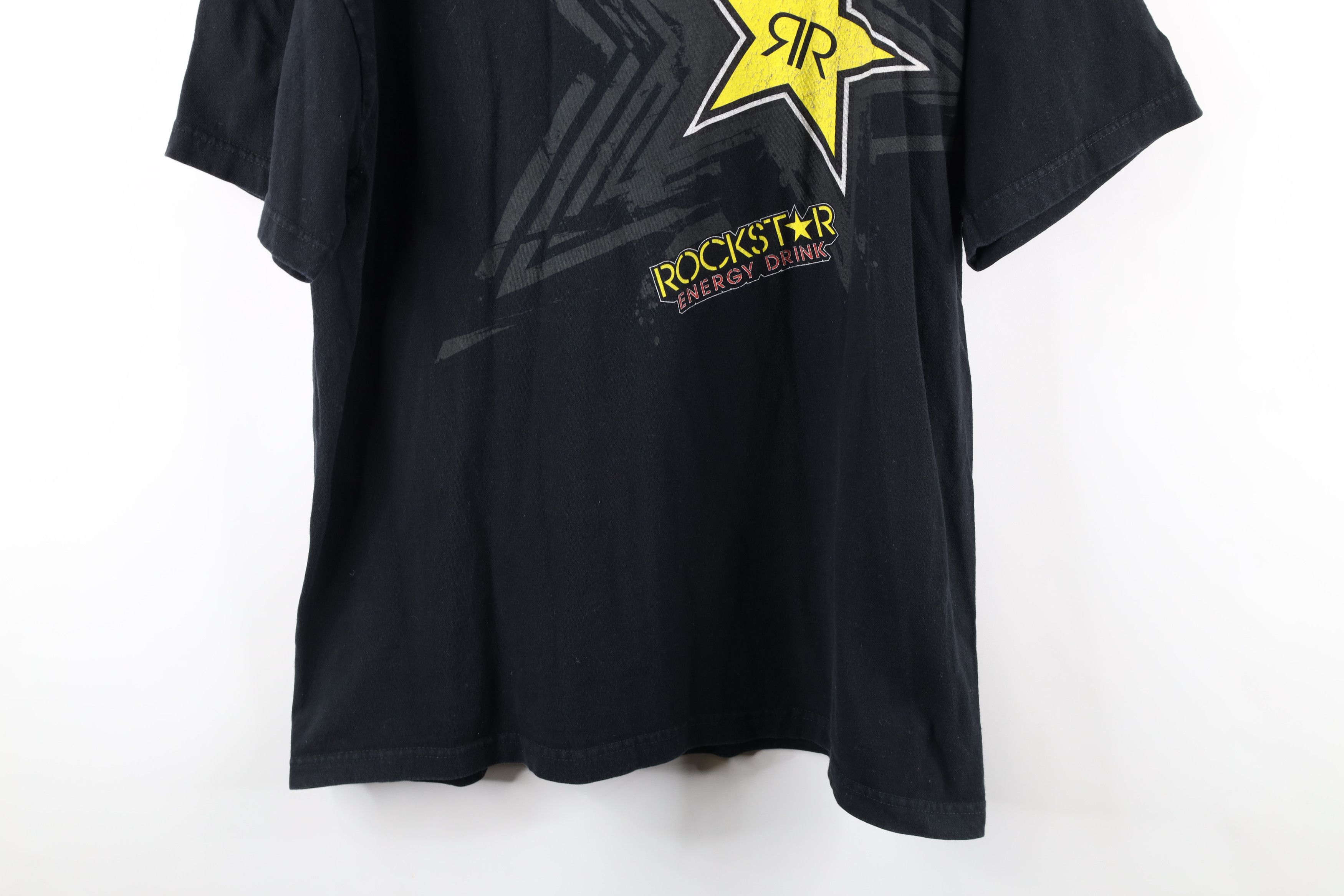 Fox Racing × Vintage Vintage Fox Racing Out Rockstar Energy Drink T-Shirt Black Size US XL / EU 56 / 4 - 4 Thumbnail